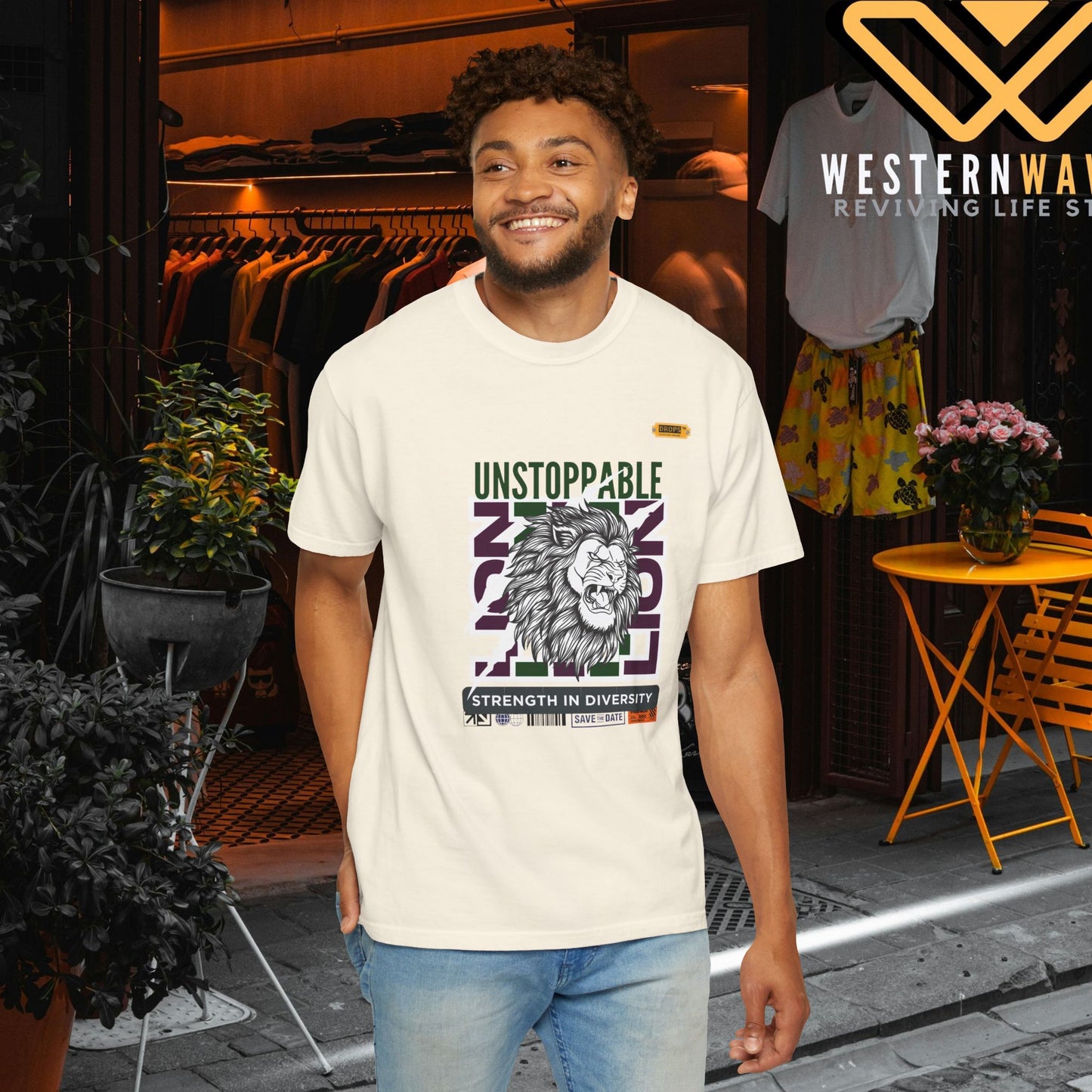 Unisex Garment-Dyed T-Shirt_ 26 June 2025_ Limited Edition Strength in Diversity by WesternWaves: