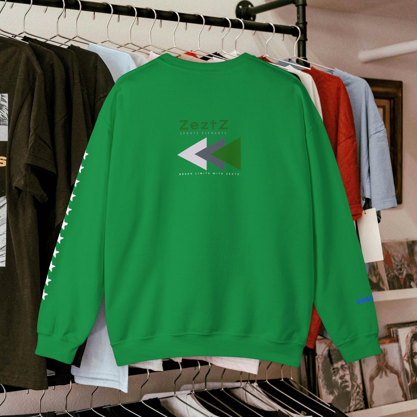 Unisex Heavy Blend™ Crewneck Sweatshirt_ N2+ Sports Series UHBCSS PT2WW008_ Limited Edition ‘Zeztz’ Brand Sports Elements by WesternWaves: