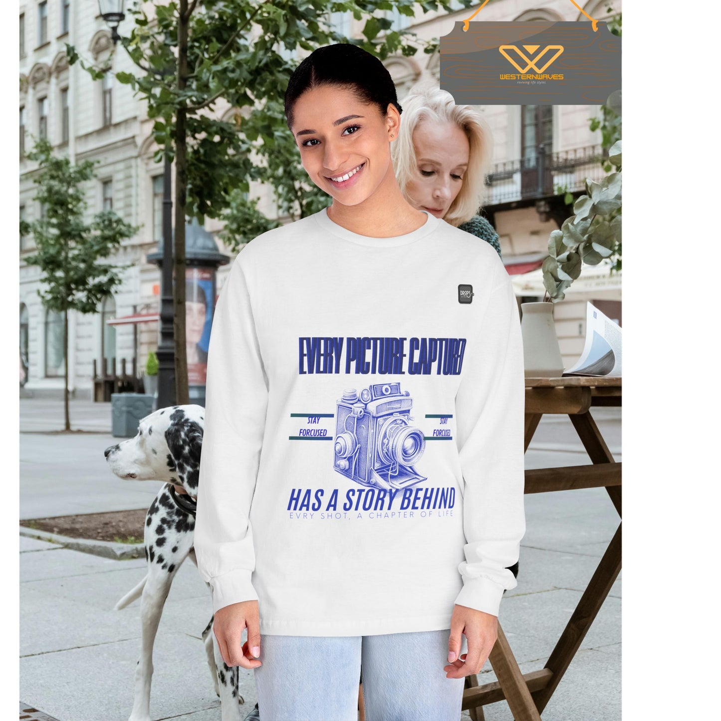 Unisex Classic Long Sleeve T-Shirt_ N2 Series CLSTS PT2WW001_ Limited Edition 100% US Cotton product by WesternWaves: