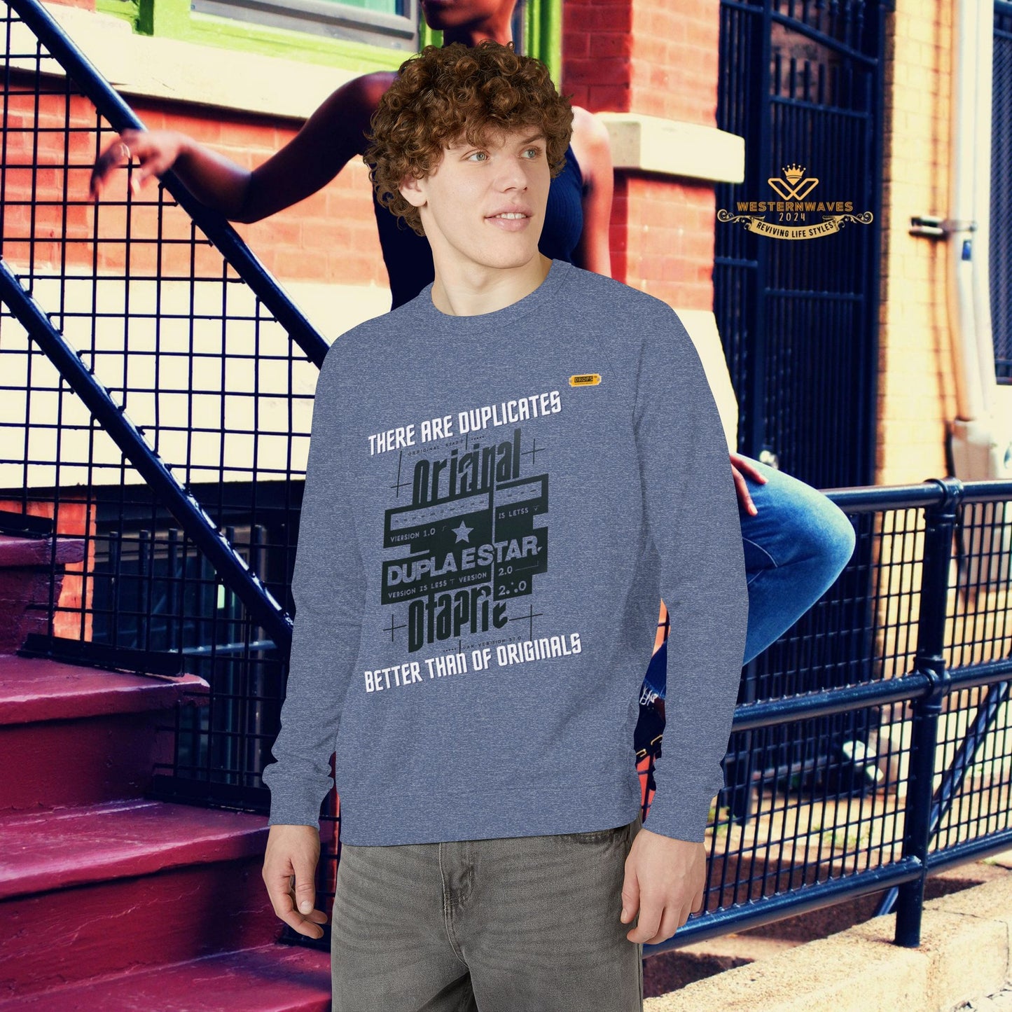 Unisex French Terry Raglan Crewneck_ 22 June 2025_ Limited Edition Casual Style by WesternWaves:
