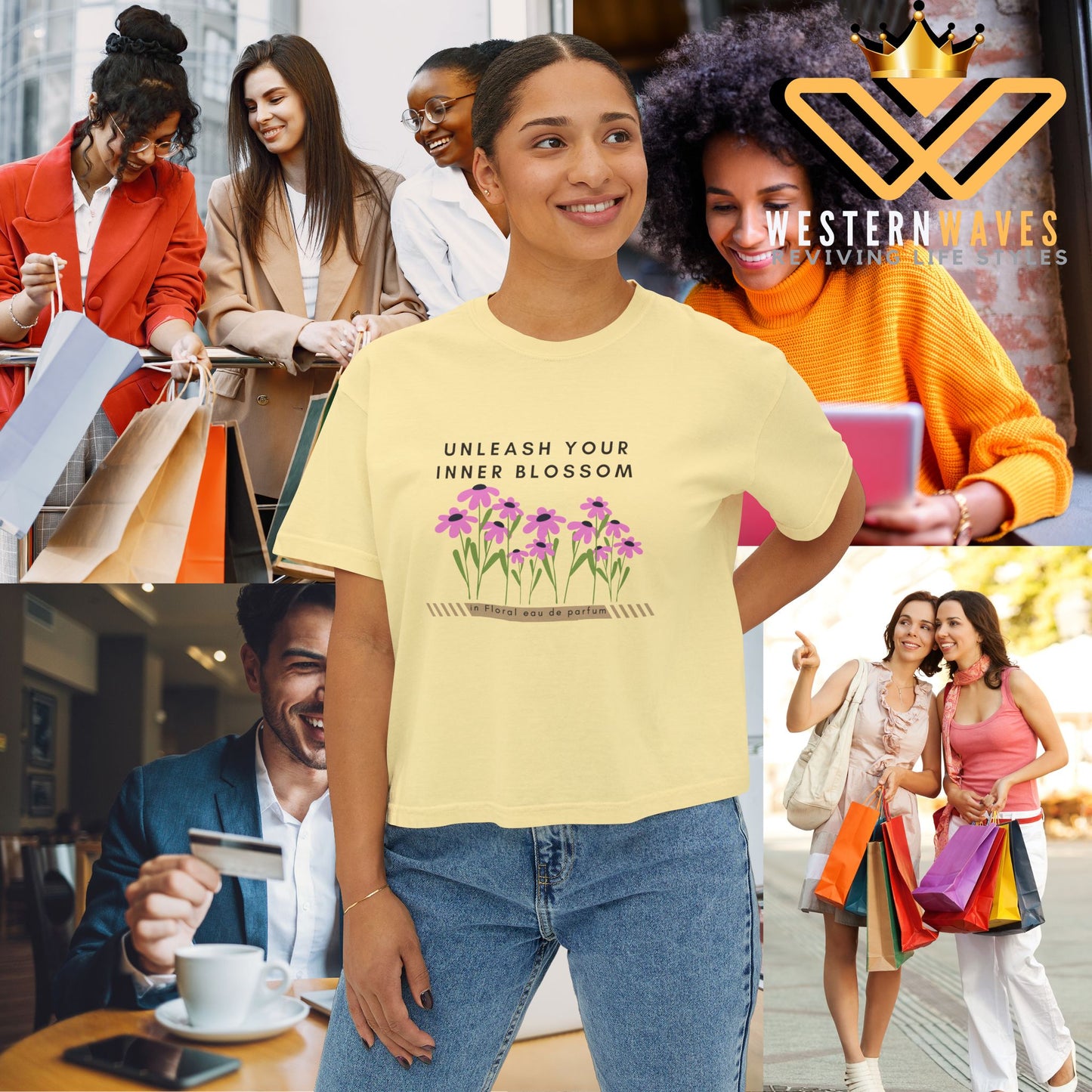 Women's Boxy Tee_ N3+ Series WBTEE PT2WW001_ limited edition by WesternWaves: