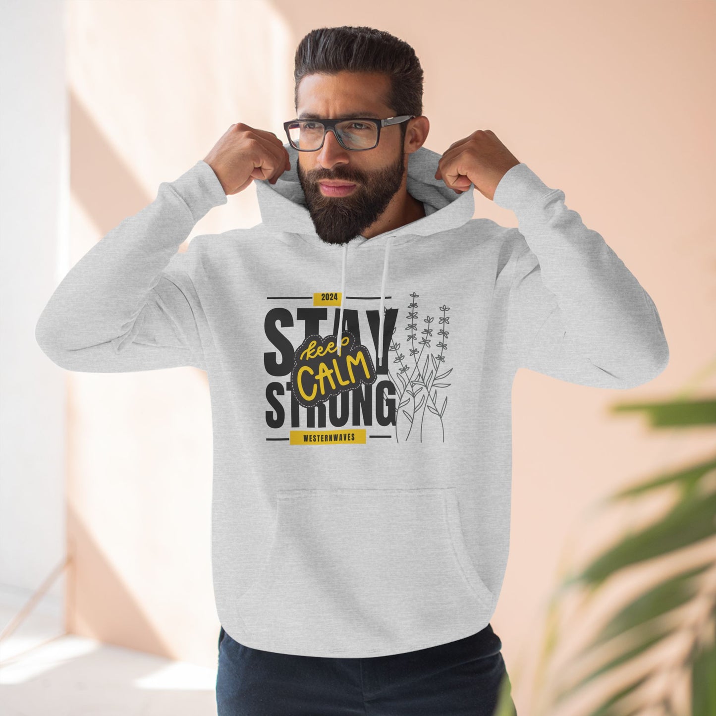 Three-Panel Fleece Hoodie_ N3+ Series PFH PT2WW001_ Limited Edition Sustainable Fashion by WesternWaves: