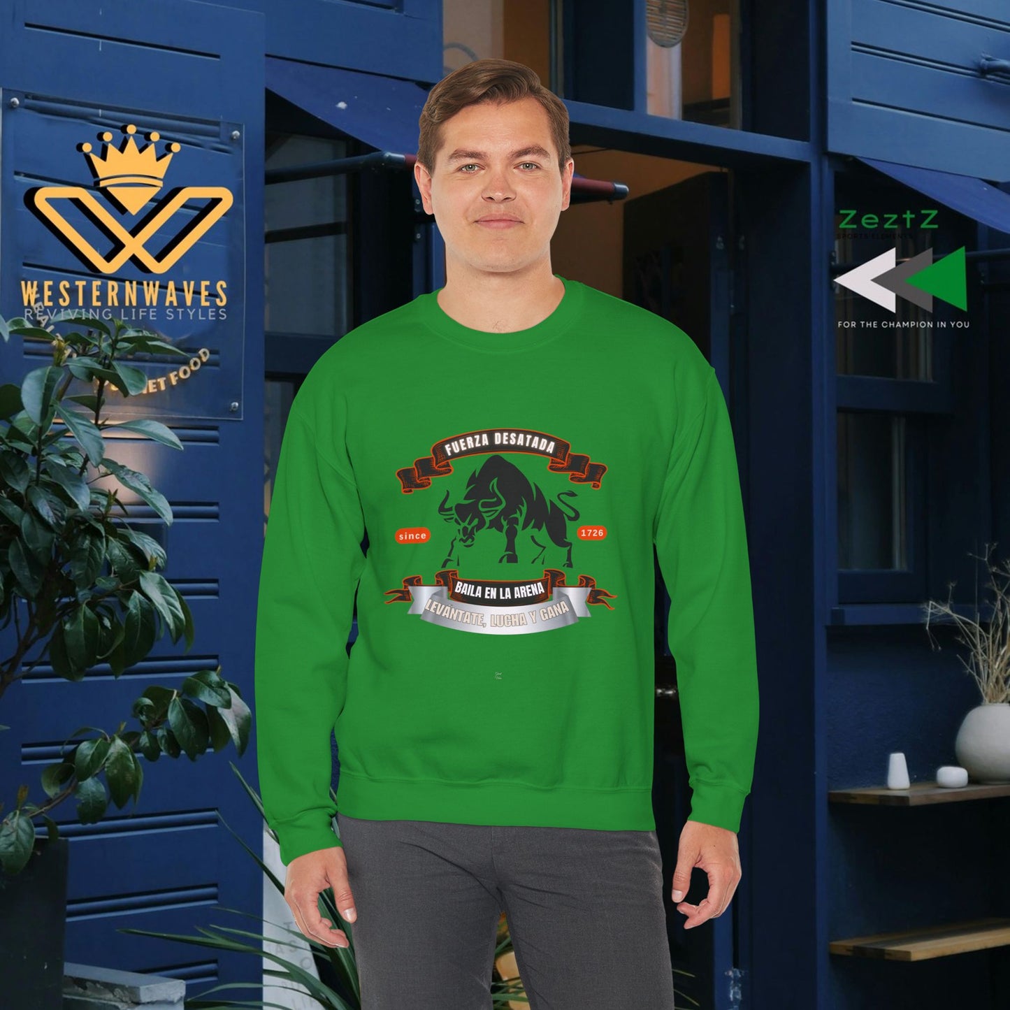 Unisex Heavy Blend™ Crewneck Sweatshirt_ N3+ Series UHBCSS PT2WW038_ Limited Edition Pure Luxury By WesternWaves: