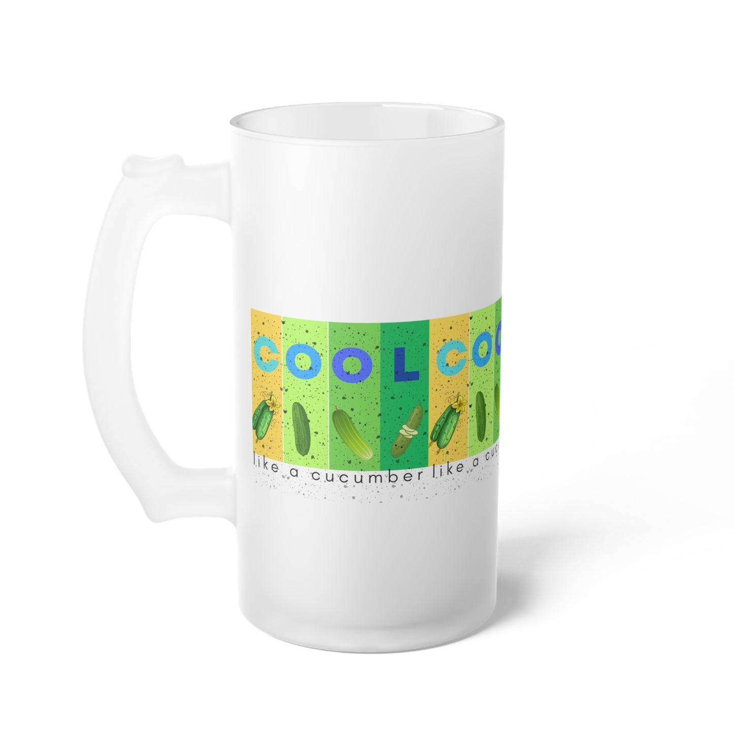 Frosted Glass Beer Mug - Stylish Sipping Essential_ N3+ Series FGBM PT2WW017_ Limited Edition by WesternWaves:
