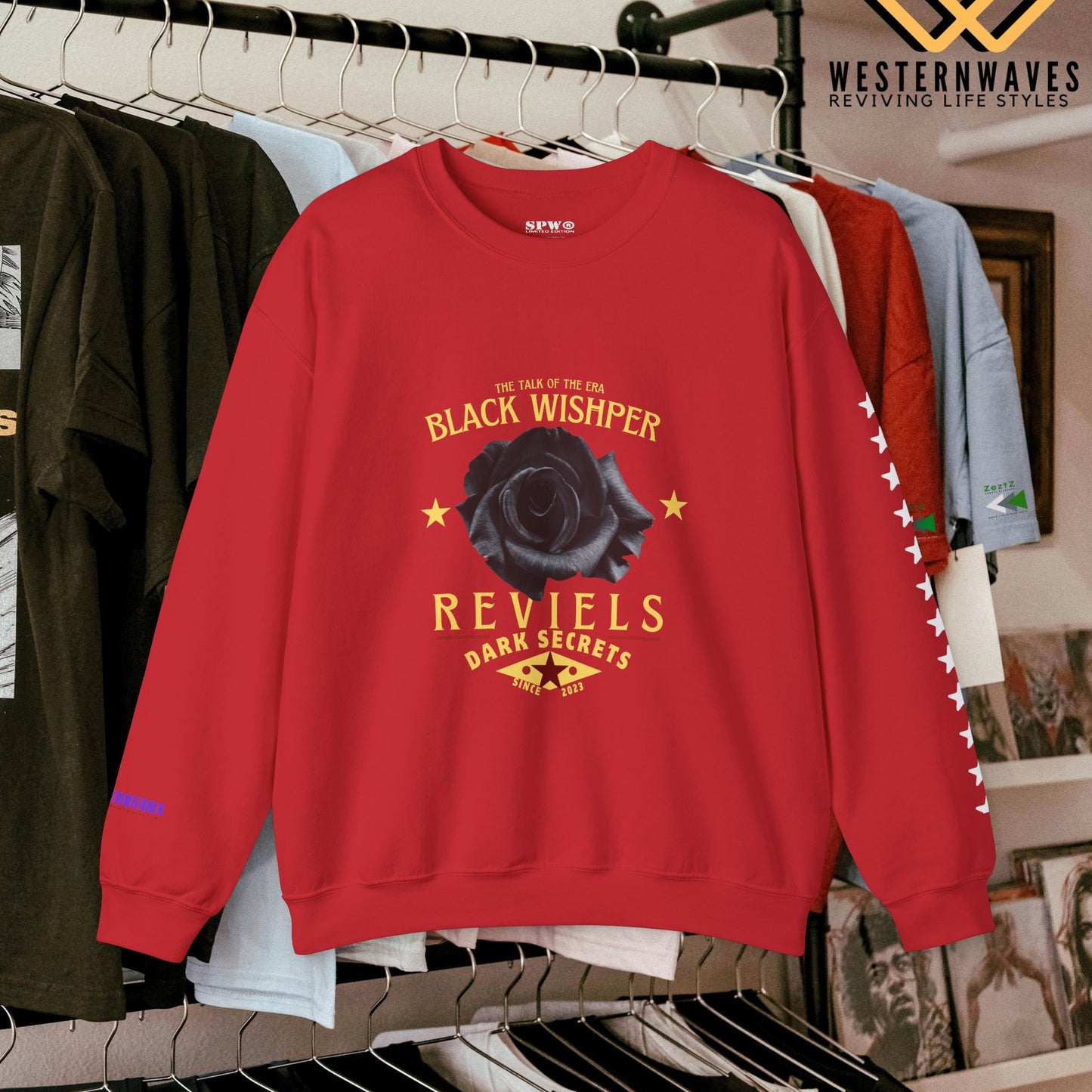 Unisex Heavy Blend™ Crewneck Sweatshirt_ N3+ Series UHBCSS PT2WV011_ Limited Edition Pure Luxury by WesternWaves: