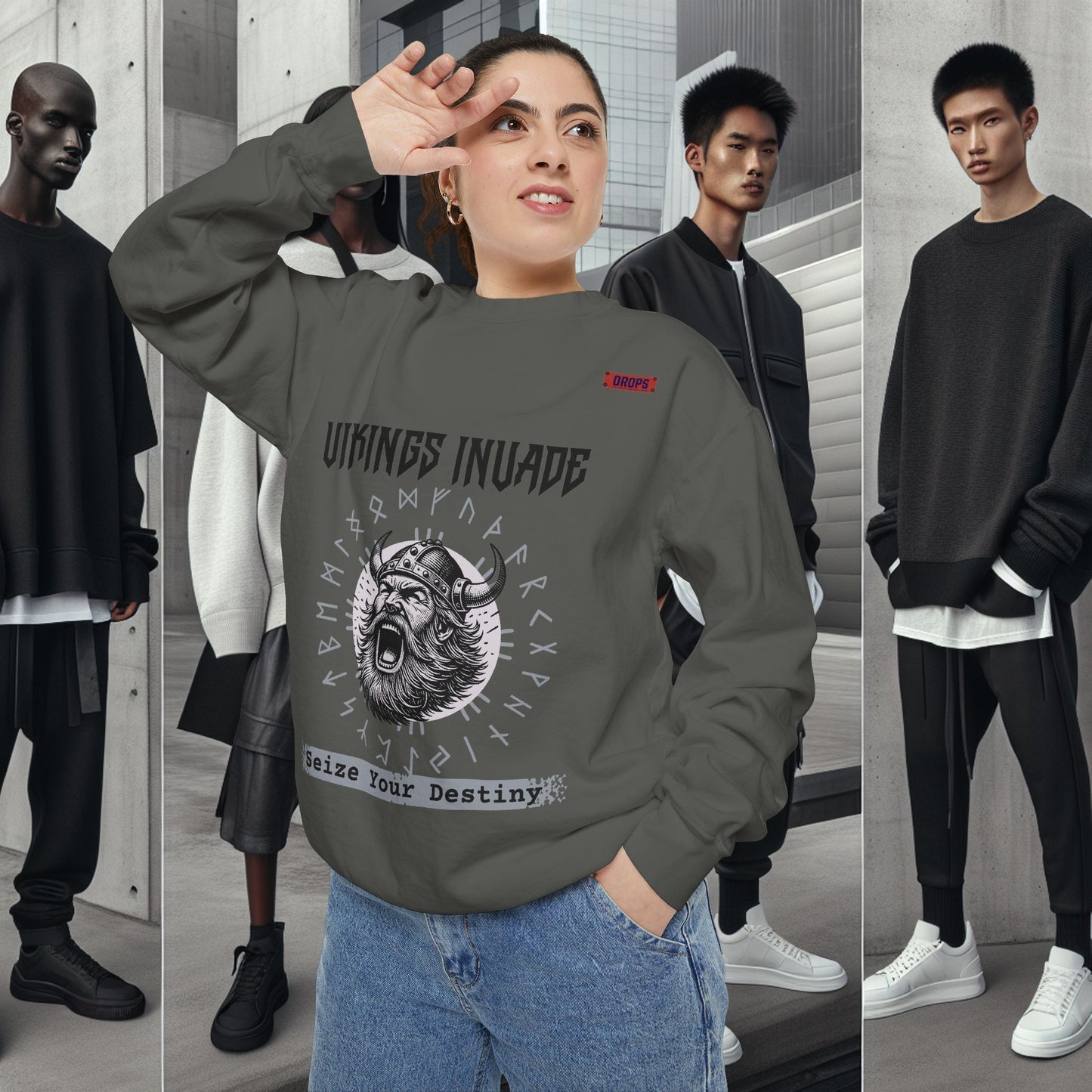Unisex Garment-dyed Sweatshirt_ Series UWD 063_ Limited Edition Cozy Apparel for Adventurers by WesternWaves: