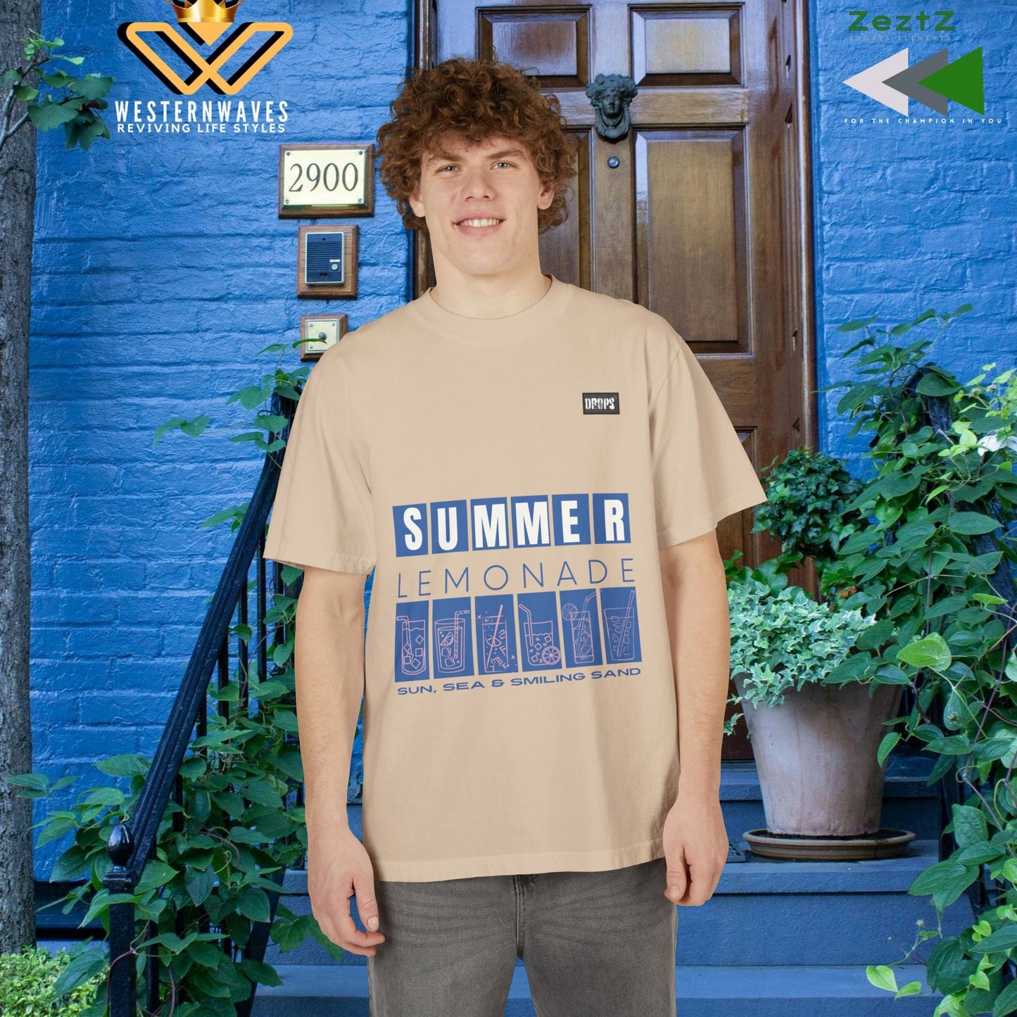 Summer Lemonade Unisex Drop-Shoulder T-Shirt_ Chill Vibes for Sun Lovers_ 17 May 2025_ 001