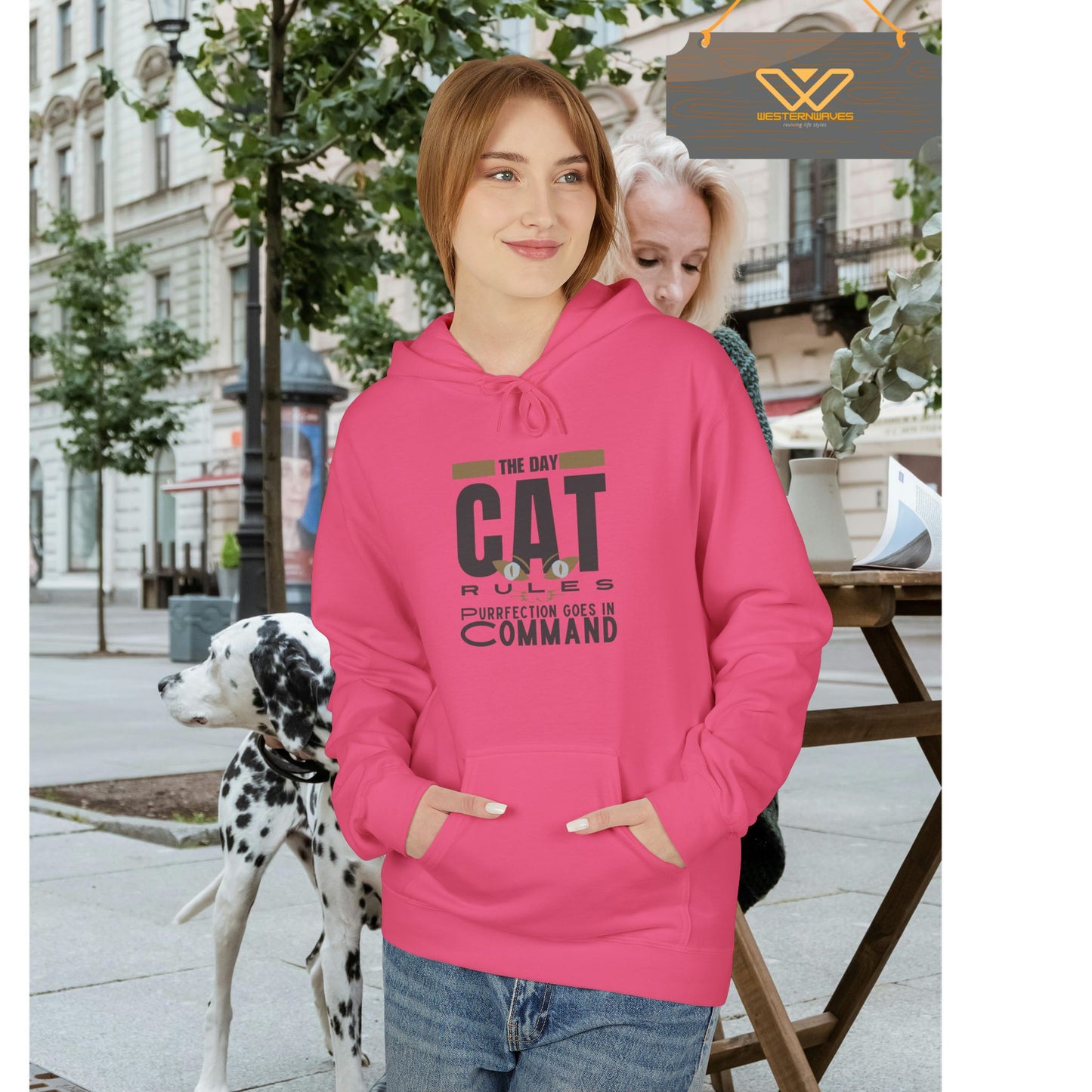 Unisex Midweight Softstyle Fleece Hoodie_ N3+ Series USMWSSFH PT2WW008_ Limited Edition Luxuriously Soft 100% Cotton Face by WesternWaves: