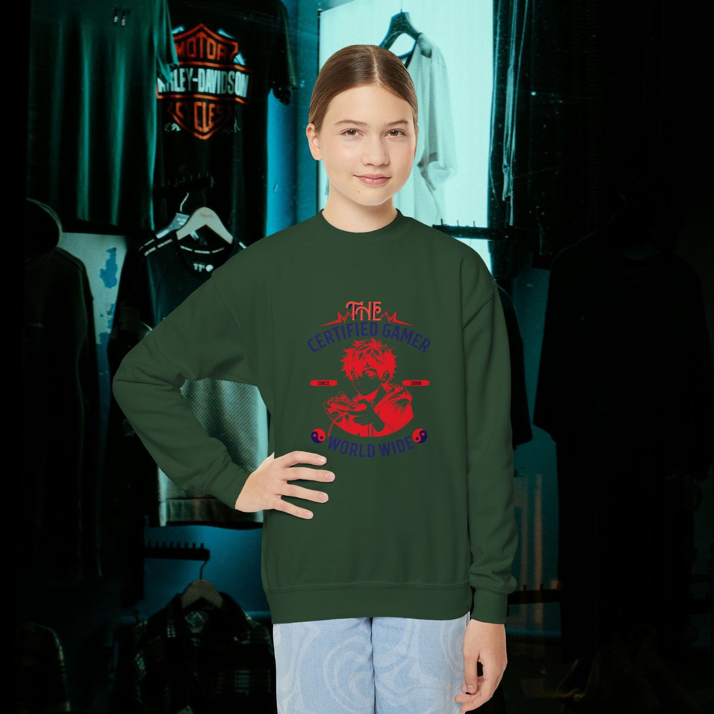 Youth Crewneck Sweatshirt_ N2+ Series YCNSS PT2WW004_ Limited Edition Perfect Companion for the School, Sports & Casual hangouts by WesternWaves: