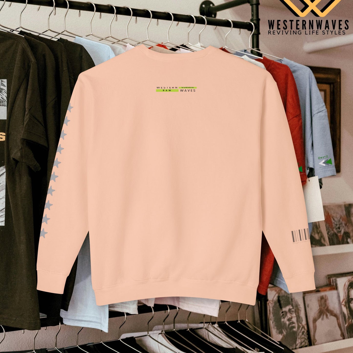 Unisex Lightweight Crewneck Sweatshirt_ N3+ Series ULWCSS PT2WW012_ Limited Edition Unparalleled Quality by WesternWaves: