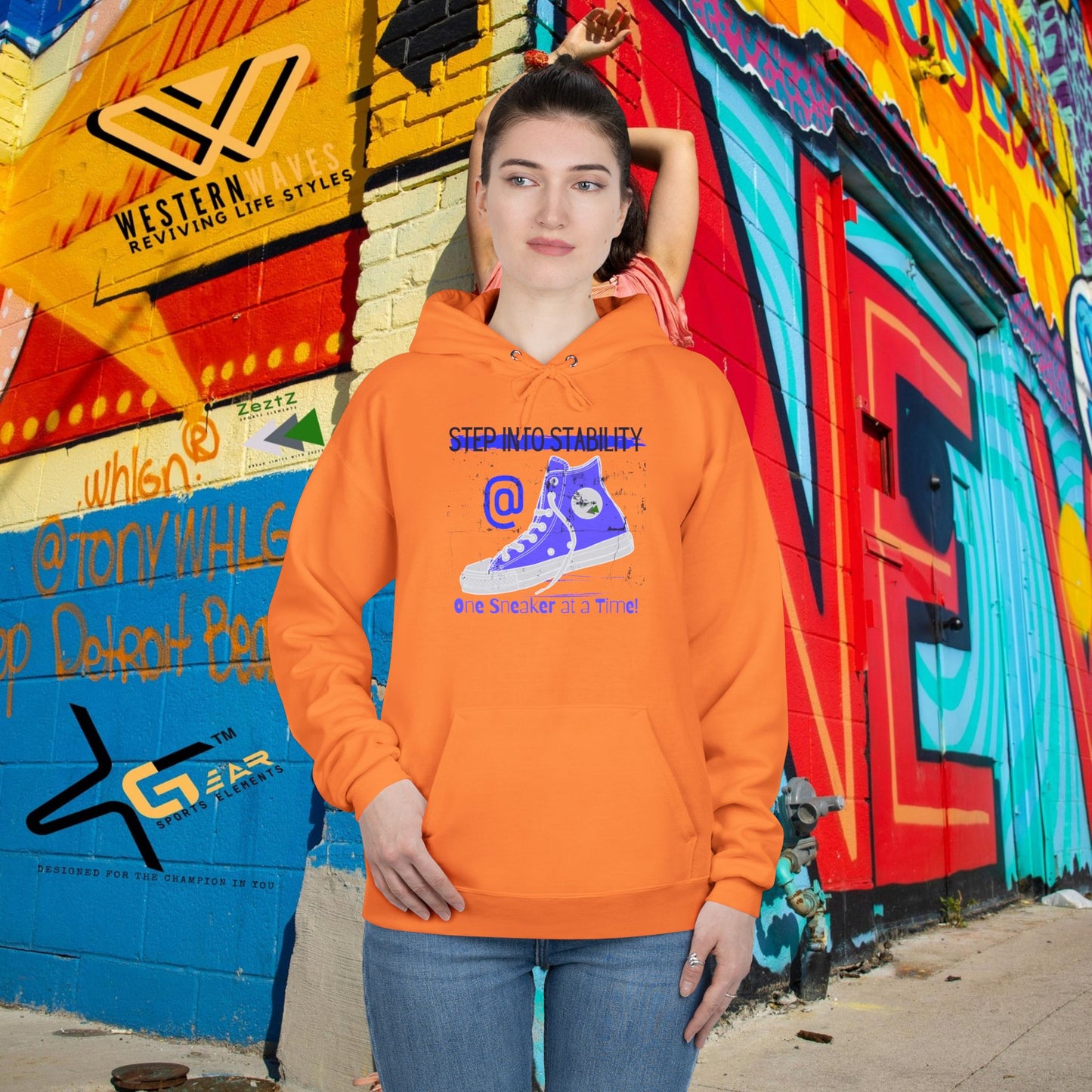 Unisex EcoSmart® Pullover Hoodie Sweatshirt_ N2+ Series USESPOHSS PT2WW001_ LImited Edition Quality Garment by WesternWaves: