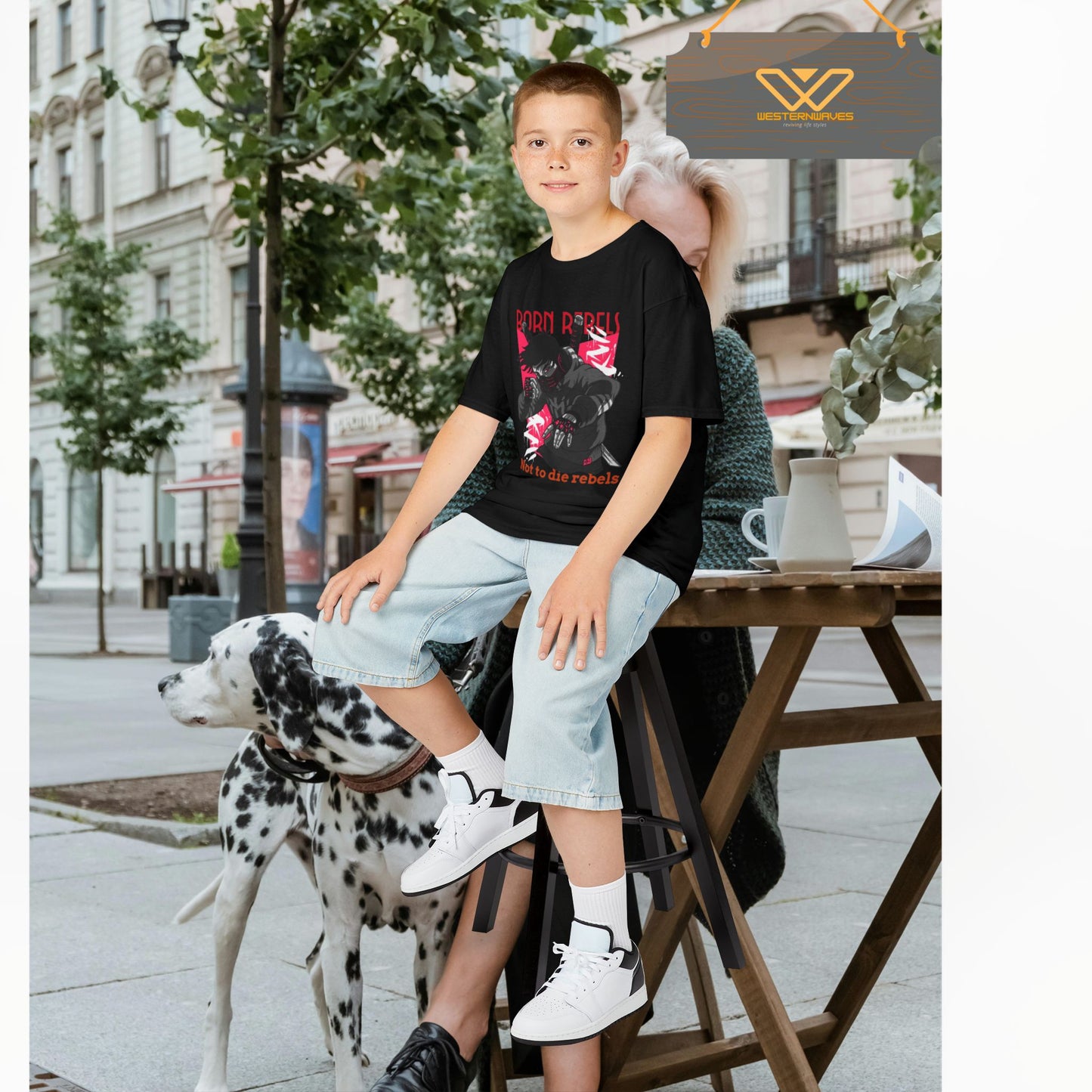 Kids Heavy Cotton™ Tee_ N3+ Series KHCT PT2WW004_ Limited Edition Durable Comfort for Every Adventure by WesternWaves: