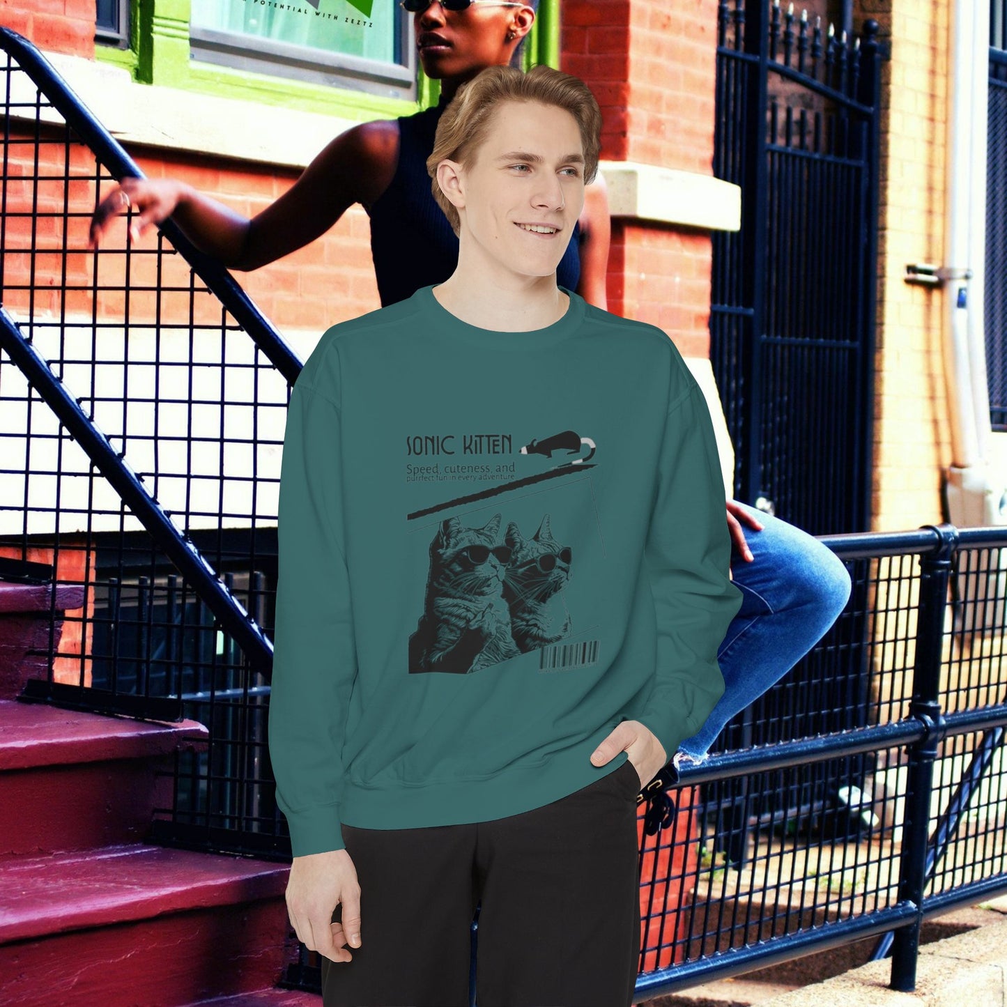 Unisex Garment-Dyed Sweatshirt_ N3+ Series SPW UGDSS PT2WW003_WesternWaves Limited Edition
