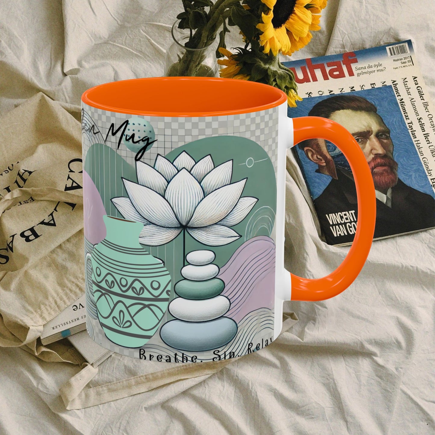 Accent Coffee Mug (11, 15oz) _ N3+ Series ACMUG PT2WW006_ Limited Edition Blend Style & Functionality by WesternWaves: