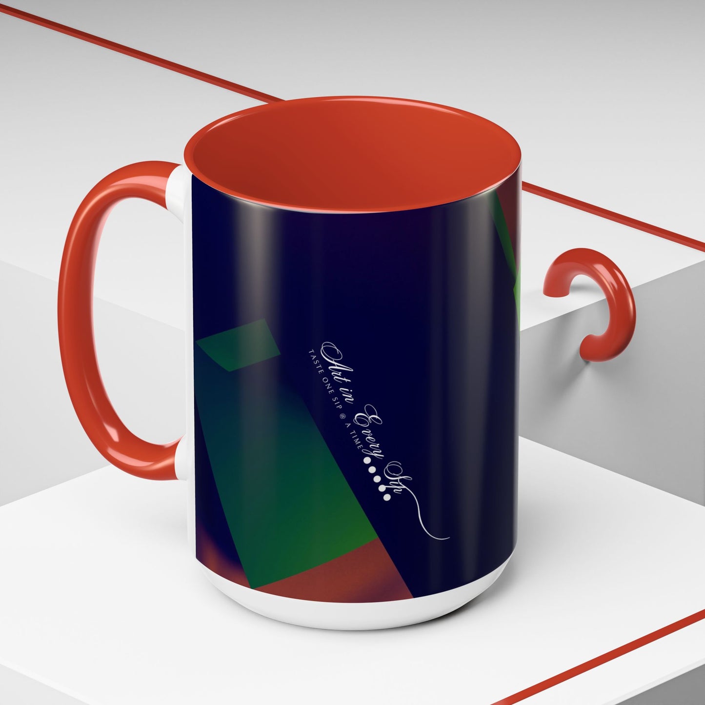 Accent Coffee Mug 11, 15oz_ N3+ Series ACM11OZ PT2WW018_ Limited Edition Perfect Blend of Style by WesternWaves: