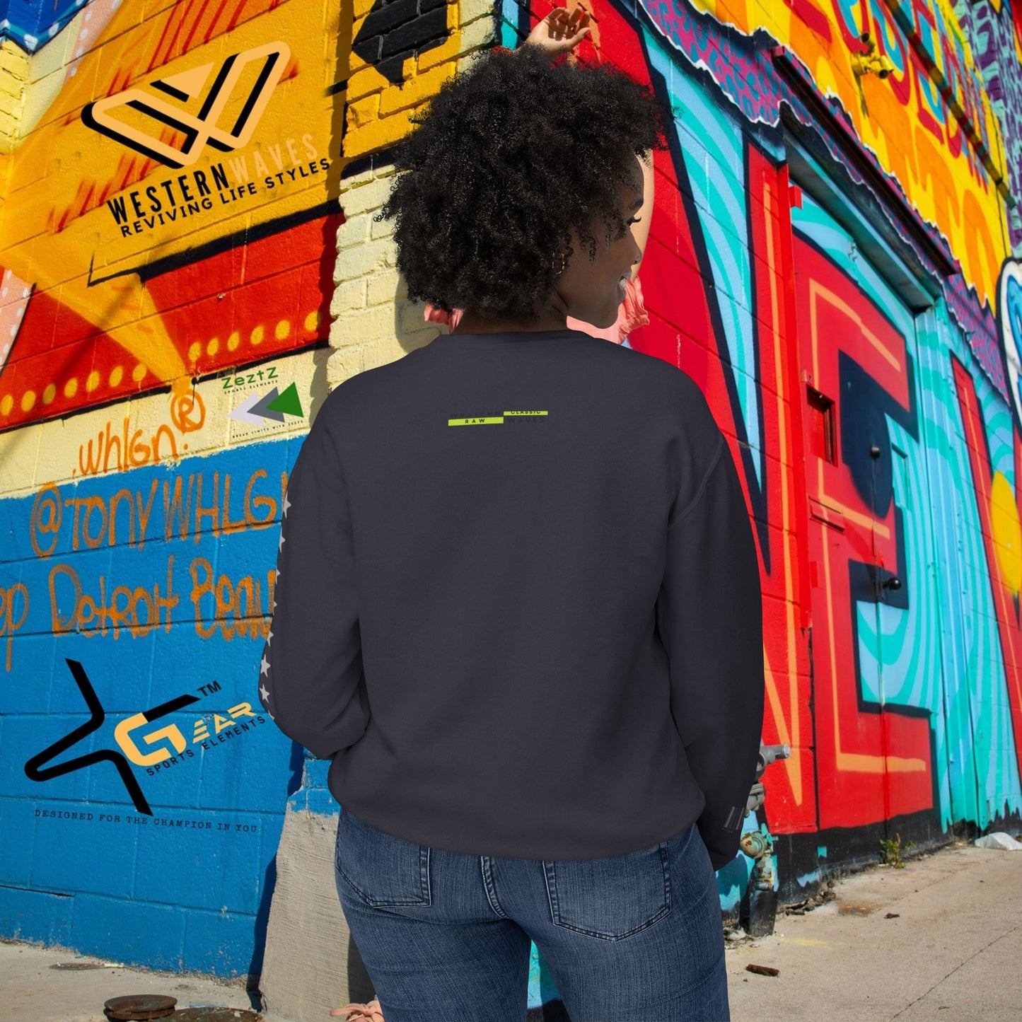 Unisex Lightweight Crewneck Sweatshirt_ N3+ Series ULWCSS PT2WW012_ Limited Edition Unparalleled Quality by WesternWaves: