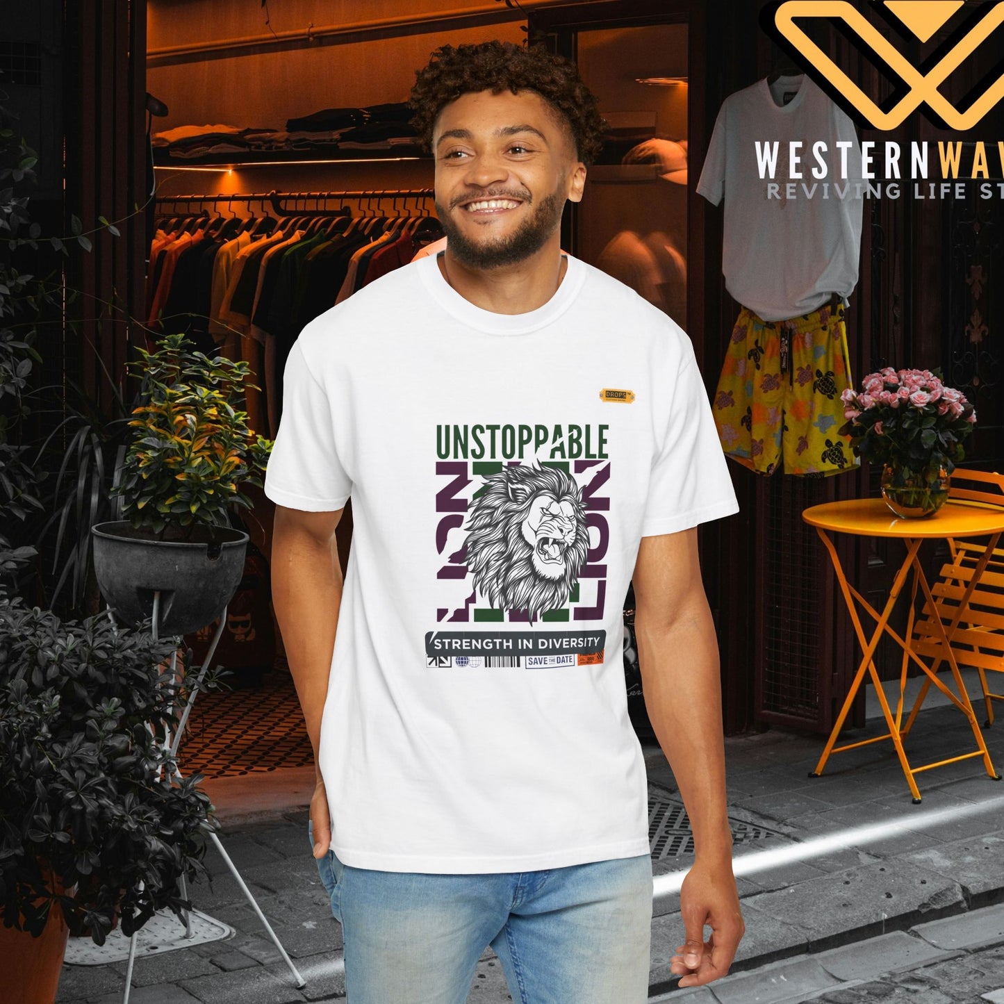 Unisex Garment-Dyed T-Shirt_ 26 June 2025_ Limited Edition Strength in Diversity by WesternWaves: