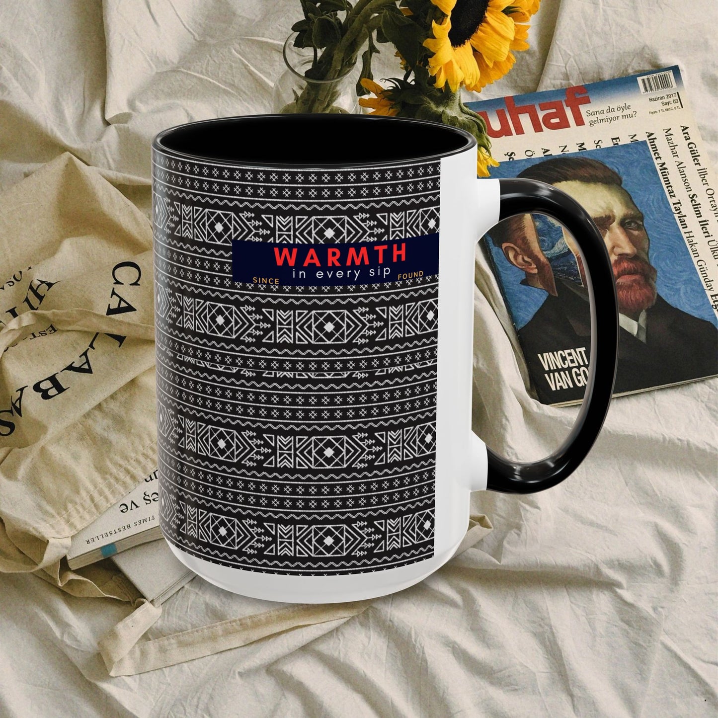Accent Coffee Mug 11, 15oz_ N2 Series ACM11OZ PT2WW007_ Vibrant Limited Edition Design by WesternWawes: