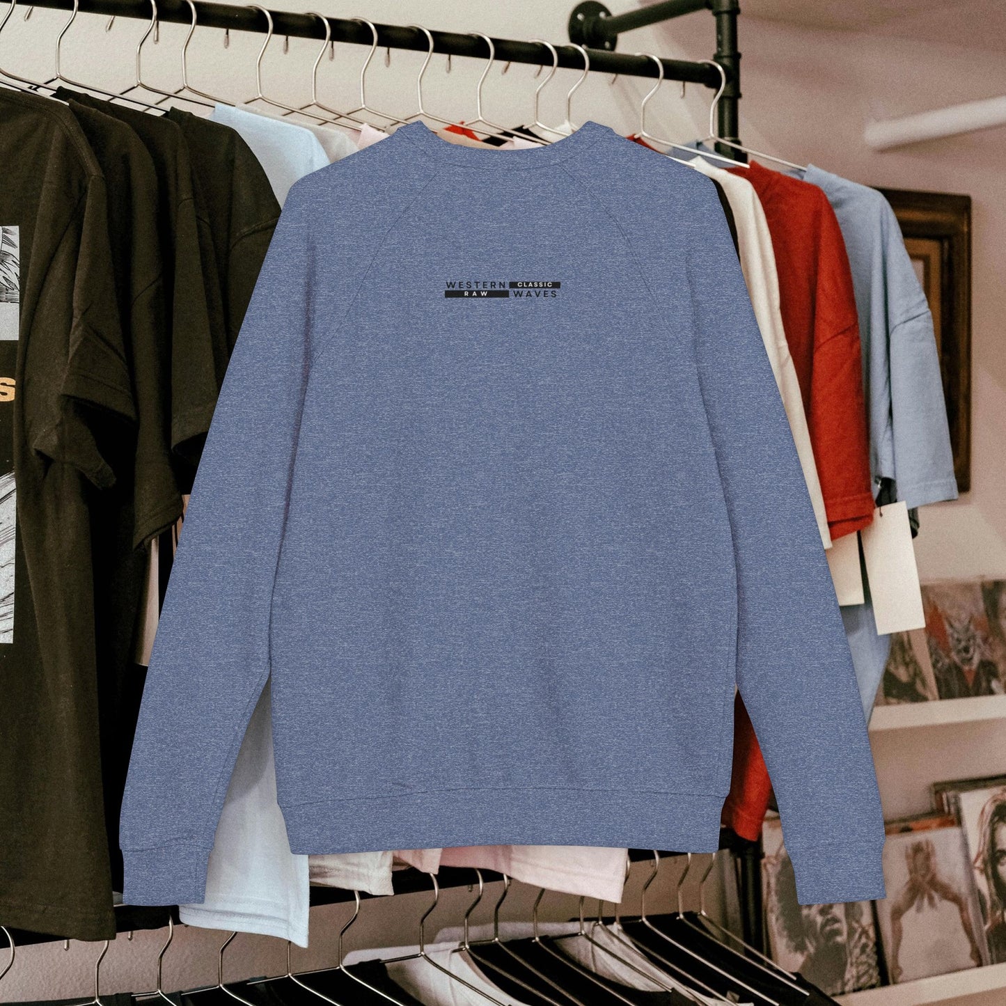 Unisex French Terry Raglan Crewneck Sweatshirt_ 25 June 2025_ Limited Edition Casual Streetwear by WesternWaves: