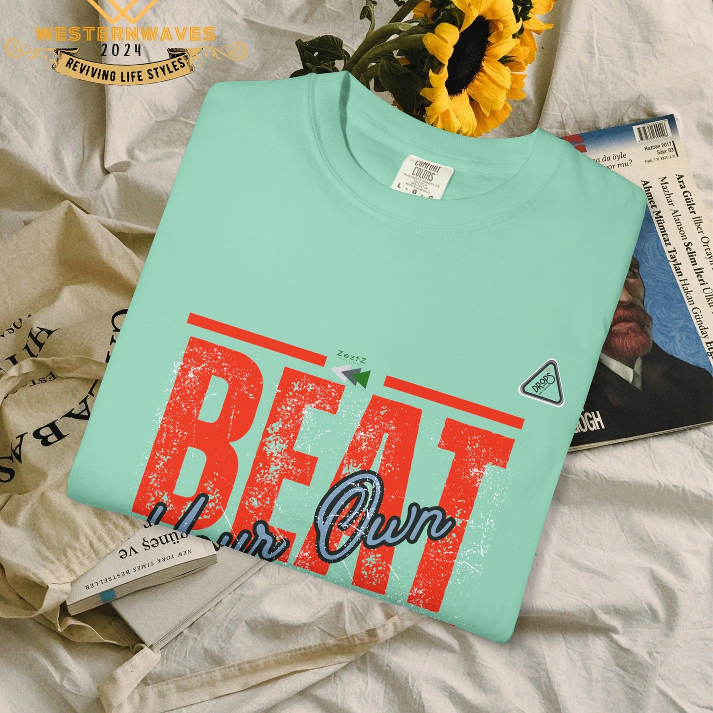 Unisex Garment-Dyed T-shirt_ N2 Series USGDTS PT2WW002_ Comfort Colors 1717_ WesternWaves Limited Edition: