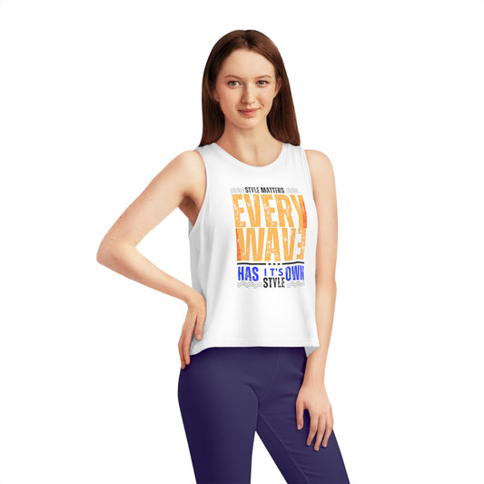 Women's Dancer Cropped Tank Top_ N2+ Series WDCTT PT2WV001_ Limited Edition Tank Top for Graceful Movements by WesternWaves: