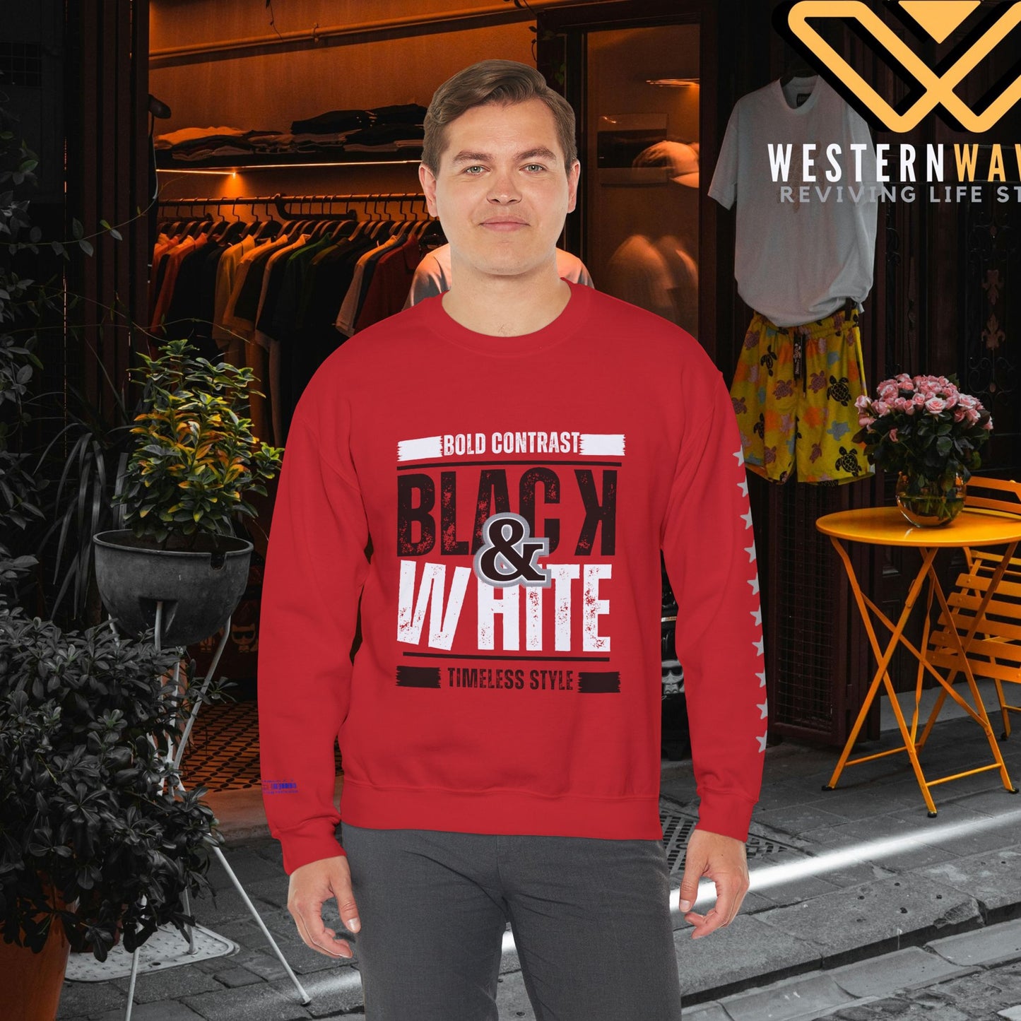 Unisex Heavy Blend™ Crewneck Sweatshirt_ N+ Series UHBCSS PT2WW028_ Limited Edition by WesternWaves: