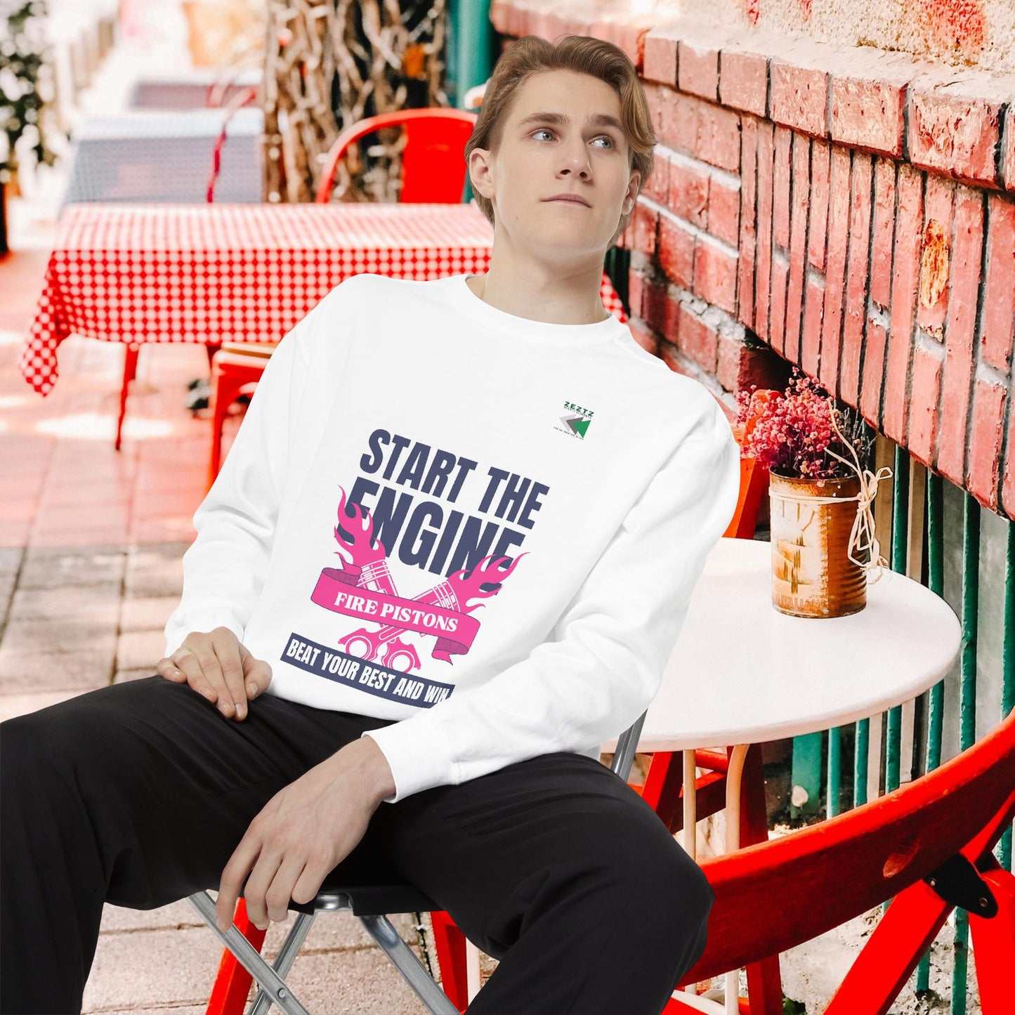 Unisex Garment-Dyed Sweatshirt_ N2 Series USGDSS PT2WW002_ Limited Edition Masterpiece of ‘ZeztZ’ Sports Brand _ Luxury & Casual Comfort by WesternWaves: