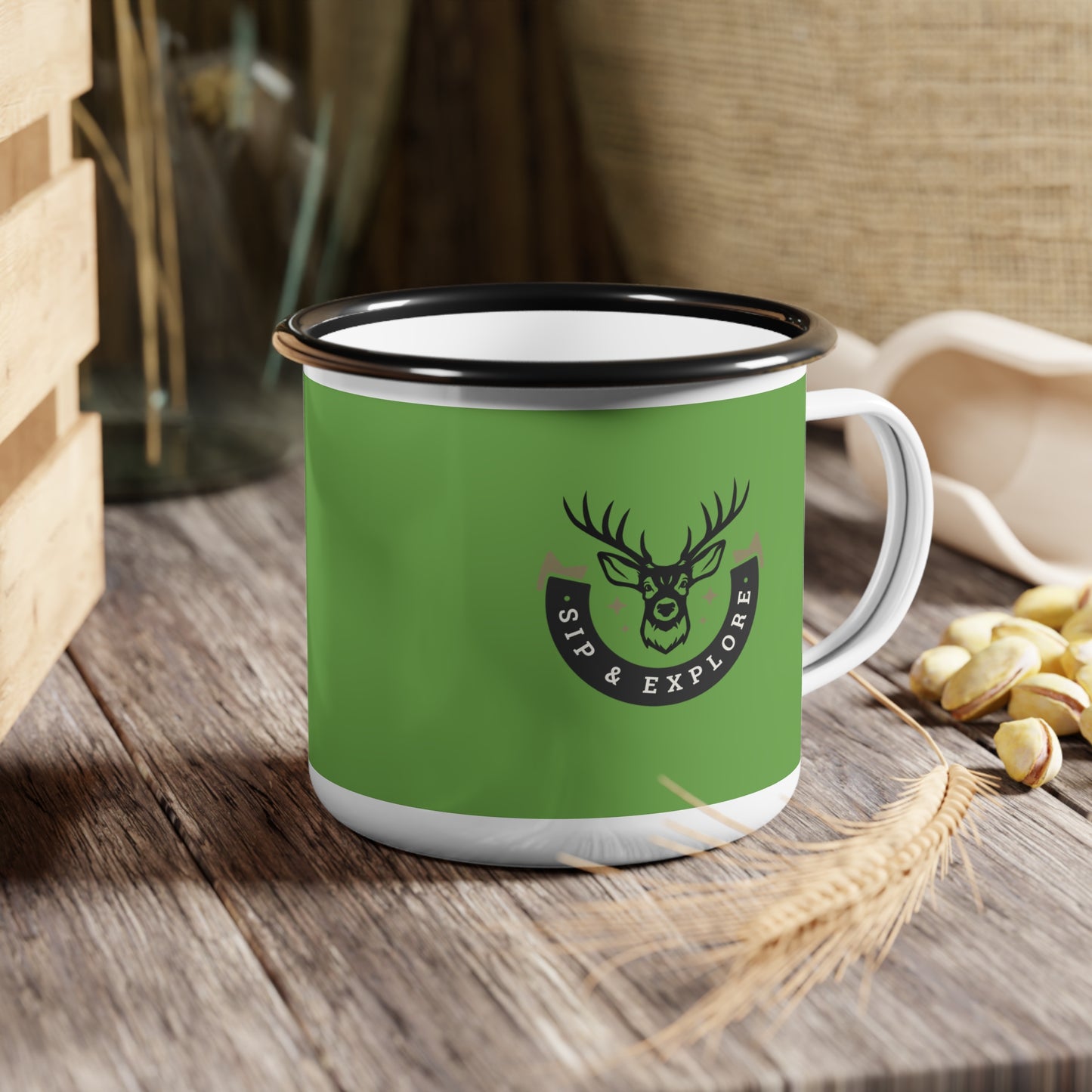 Enamel Camp Cup - NSeries ECC PT2WW002_ Wilderness Wanderer Limited Edition by WesternWaves: