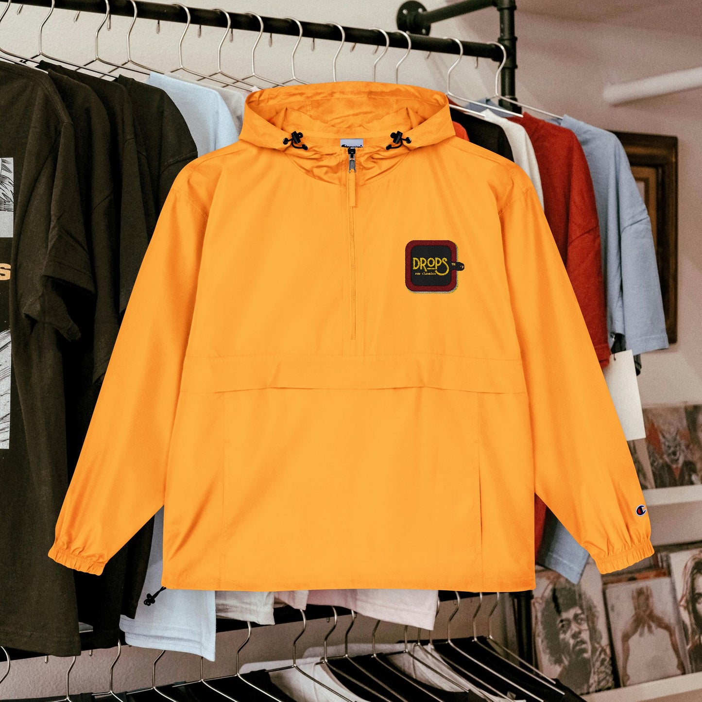 Champion Unisex Packable Anorak Jacket - Bright Orange Outdoor Essential_ N6+ Series CUSPAJKTS PT2WW001_ Limited Edition by WesternWaves: