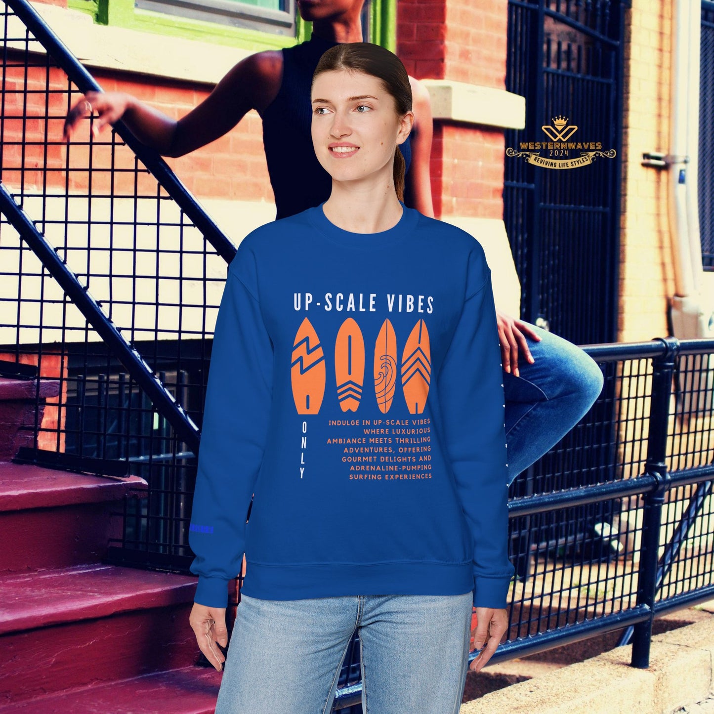 Unisex Heavy Blend™ Crewneck Sweatshirt_ N3+ Series UHBCSS PT2WW009_ Limited Edition Pure Luxury by WesternWaves: