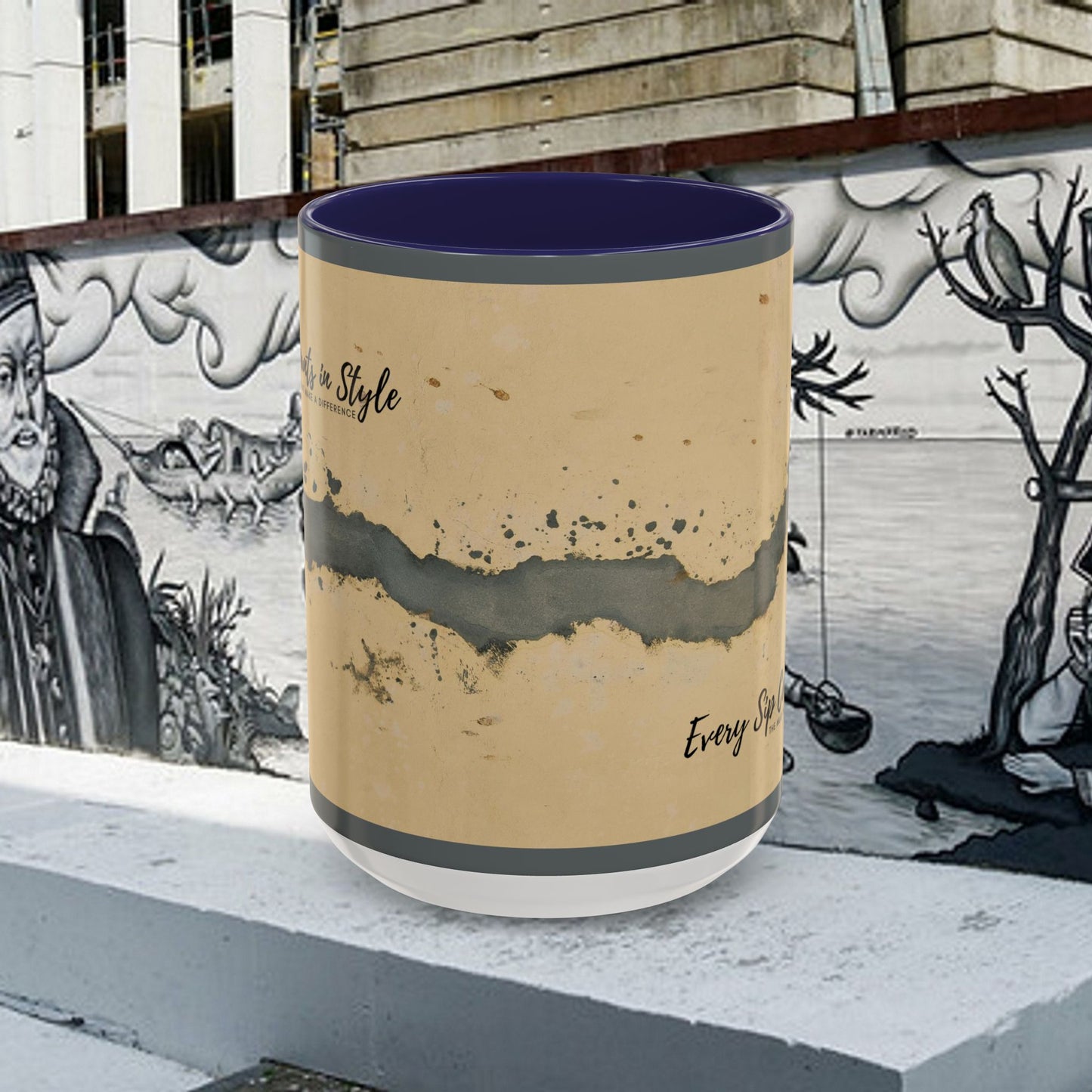 Accent Coffee Mug (11, 15oz) _ N3+ Series ACMUG PT2WW005_ Limited Edition Blend Style & Functionality by WesternWaves:
