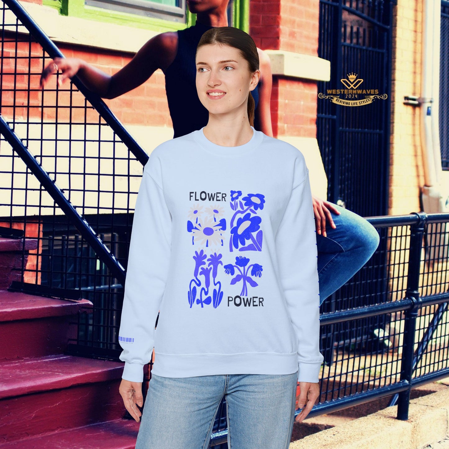 Unisex Heavy Blend™ Crewneck Sweatshirt_ N3+ Series UHBCSS PT2WW030_ Limited Edition Pure Luxury By WesternWaves: