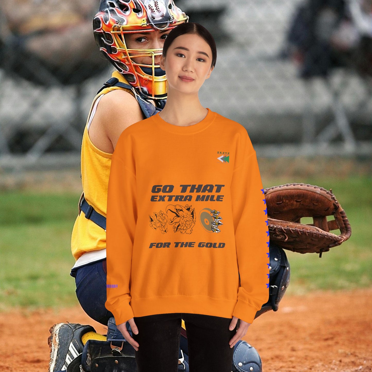 Unisex Heavy Blend™ Crewneck Sweatshirt_ N2 Sports Series UHBCSS PT2WW005_ Limited Edition ‘Zeztz’ Brand Sports Elements by WesternWaves: