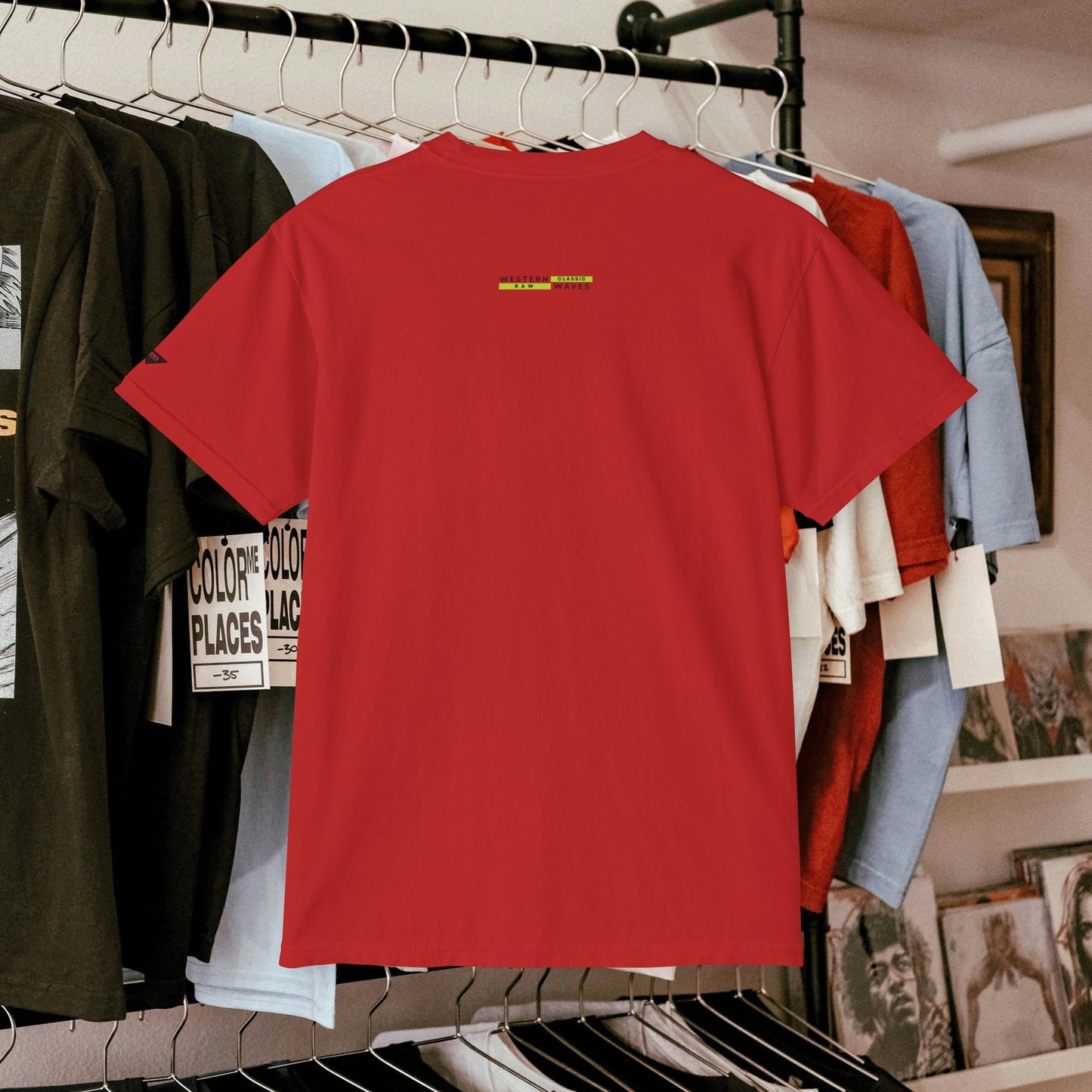 Unisex Garment-Dyed Pocket T-Shirt_ N3+ Series USGDPTS PT2WW001_ Limited Edition Raw Classic by WesternWaves: