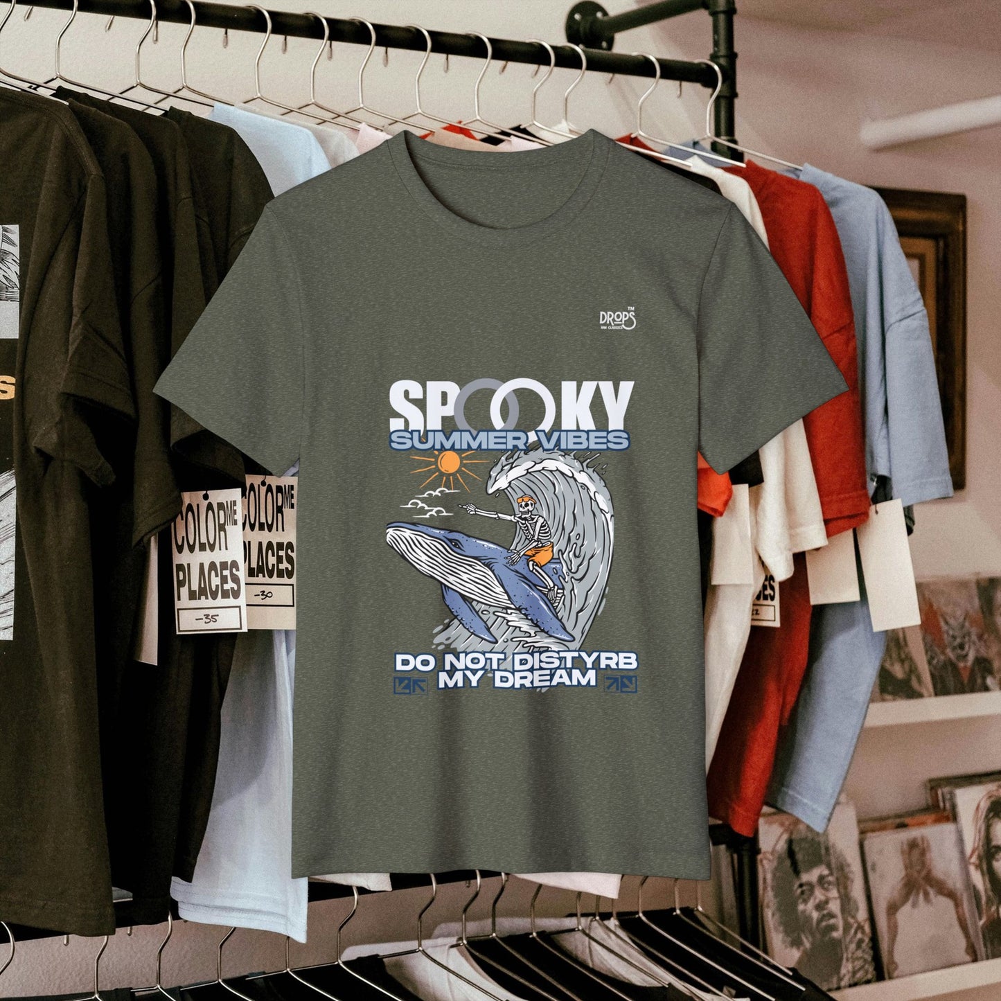 Spooky Summer Vibes Unisex Organic T-Shirt - Eco-Friendly Graphic Tee_ 09 May 2025_ 002