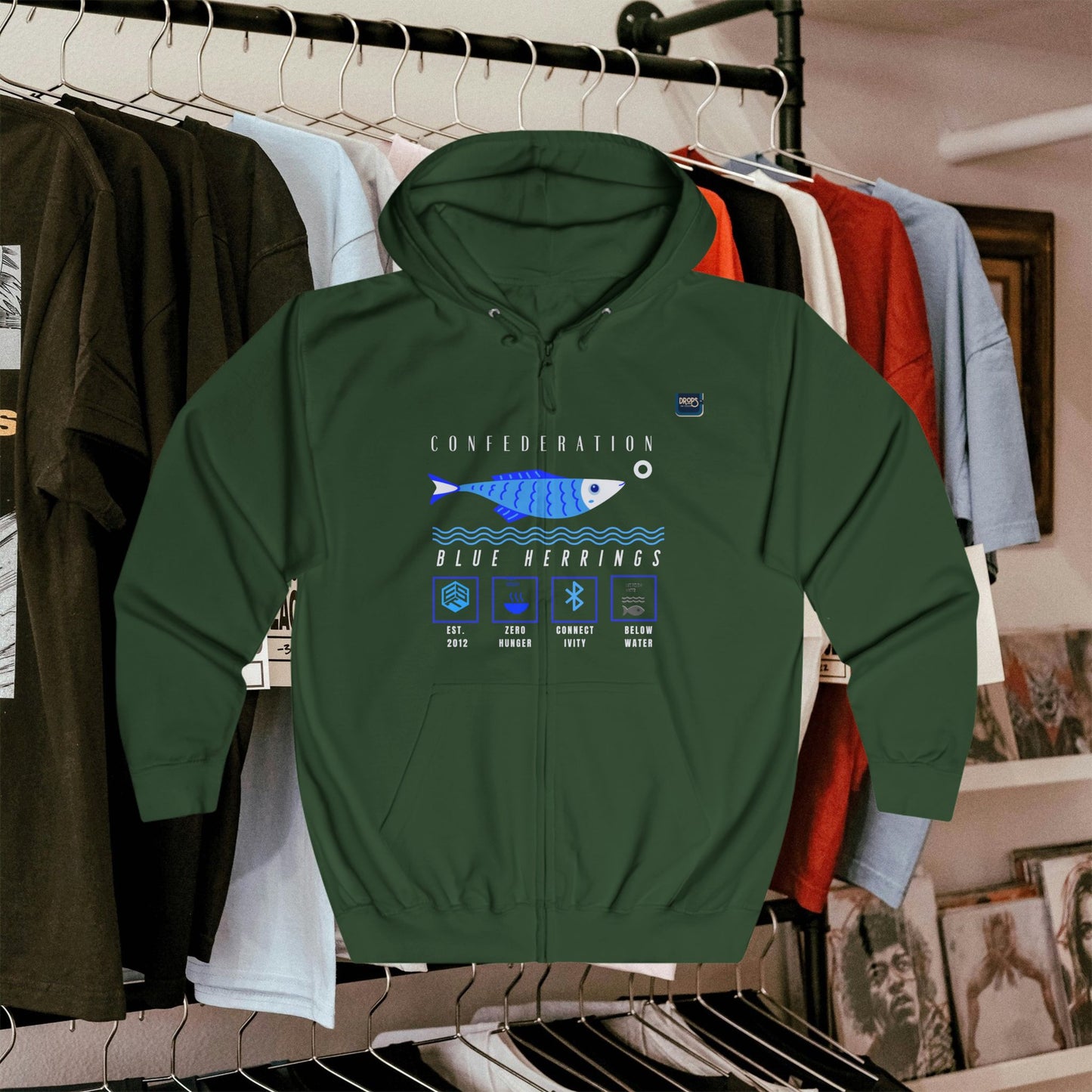 Unisex Full Zip Hoodie_ N7+ Series USFZHOODIE PT2WW003_ Limited Edition Trendy Vibes by WesternWaves: