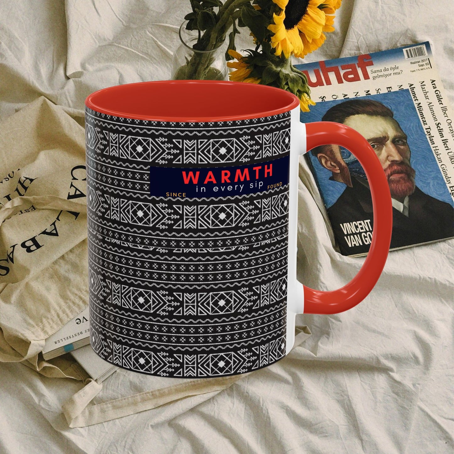Accent Coffee Mug 11, 15oz_ N2 Series ACM11OZ PT2WW007_ Vibrant Limited Edition Design by WesternWawes: