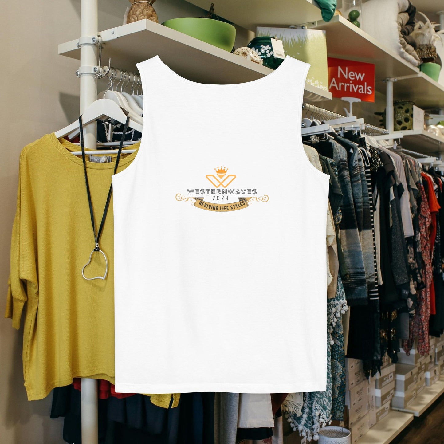 Unisex Garment-Dyed Tank Top_ N2+ Series USGDTT PT2WW015_ Limited Edition Comfort & Style by WesternWaves:
