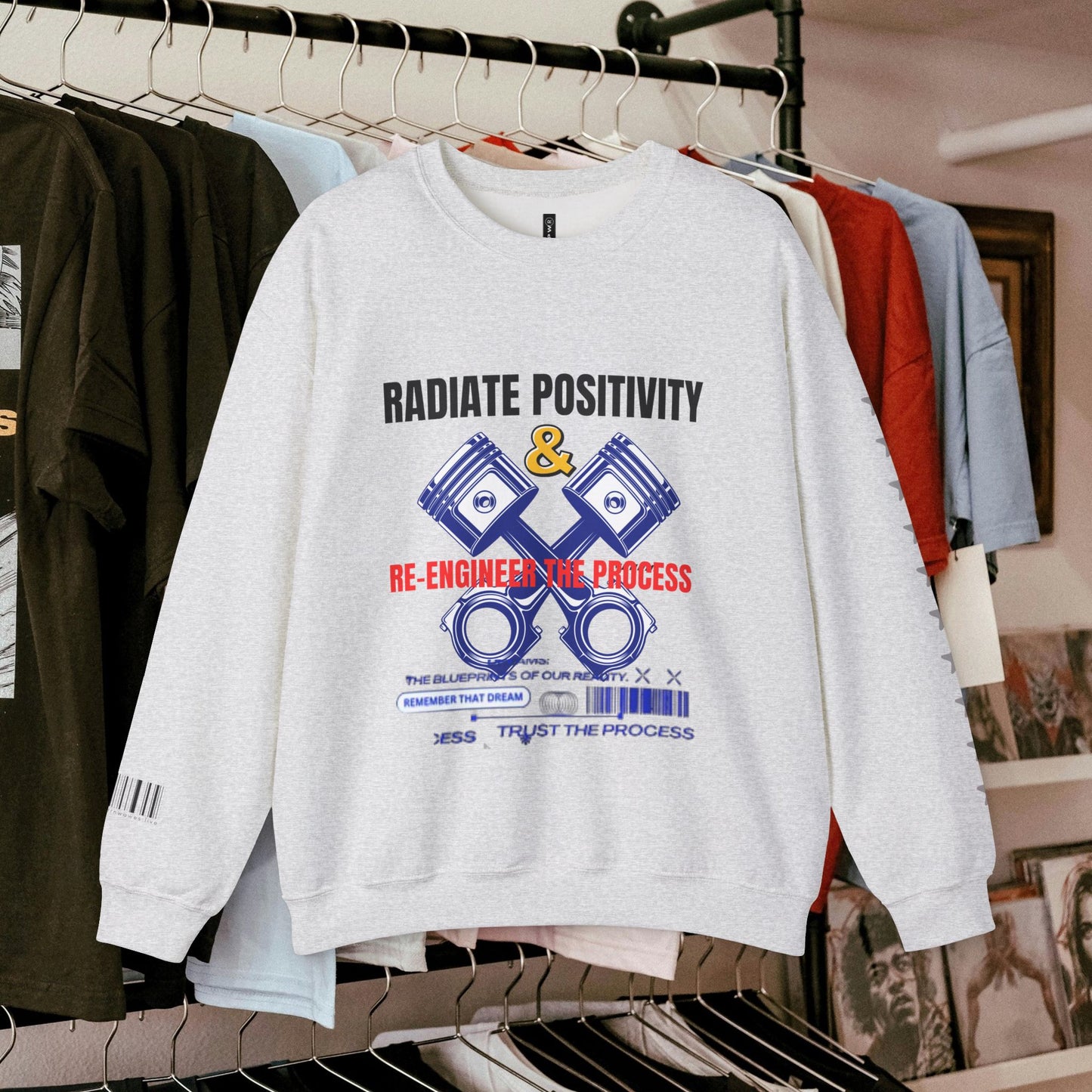 Unisex Heavy Blend™ Crewneck Sweatshirt_ N2+ Series UHBCSS PT2WW003_ Limited Edition Pure Luxury by WesternWaves: