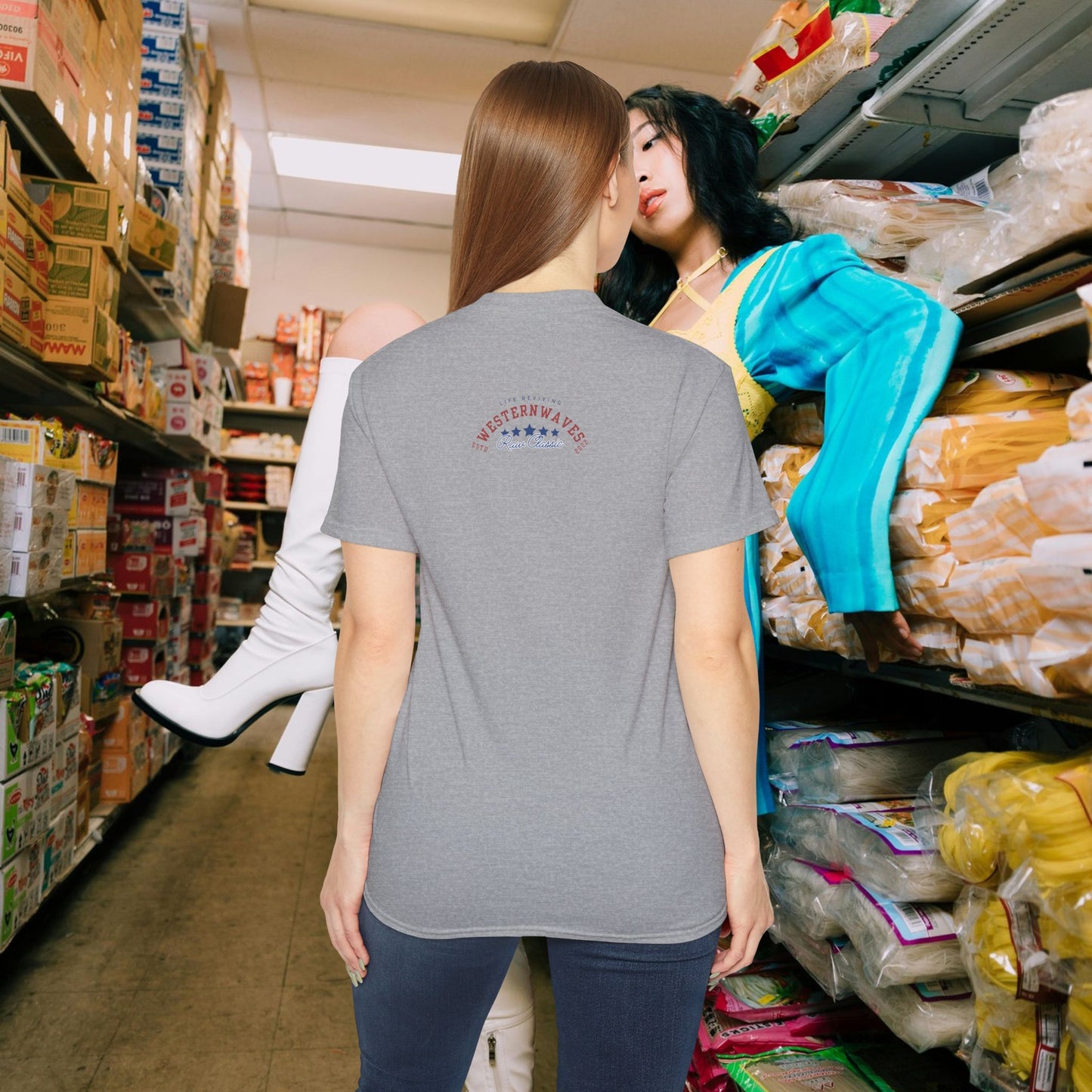Unisex Ultra Cotton Tee_ Classic Comfort Unleashed_ N2+ Series USUCTEE PT2WW005_ Limited Edition Maximum Comfort & Style by WesternWaves: