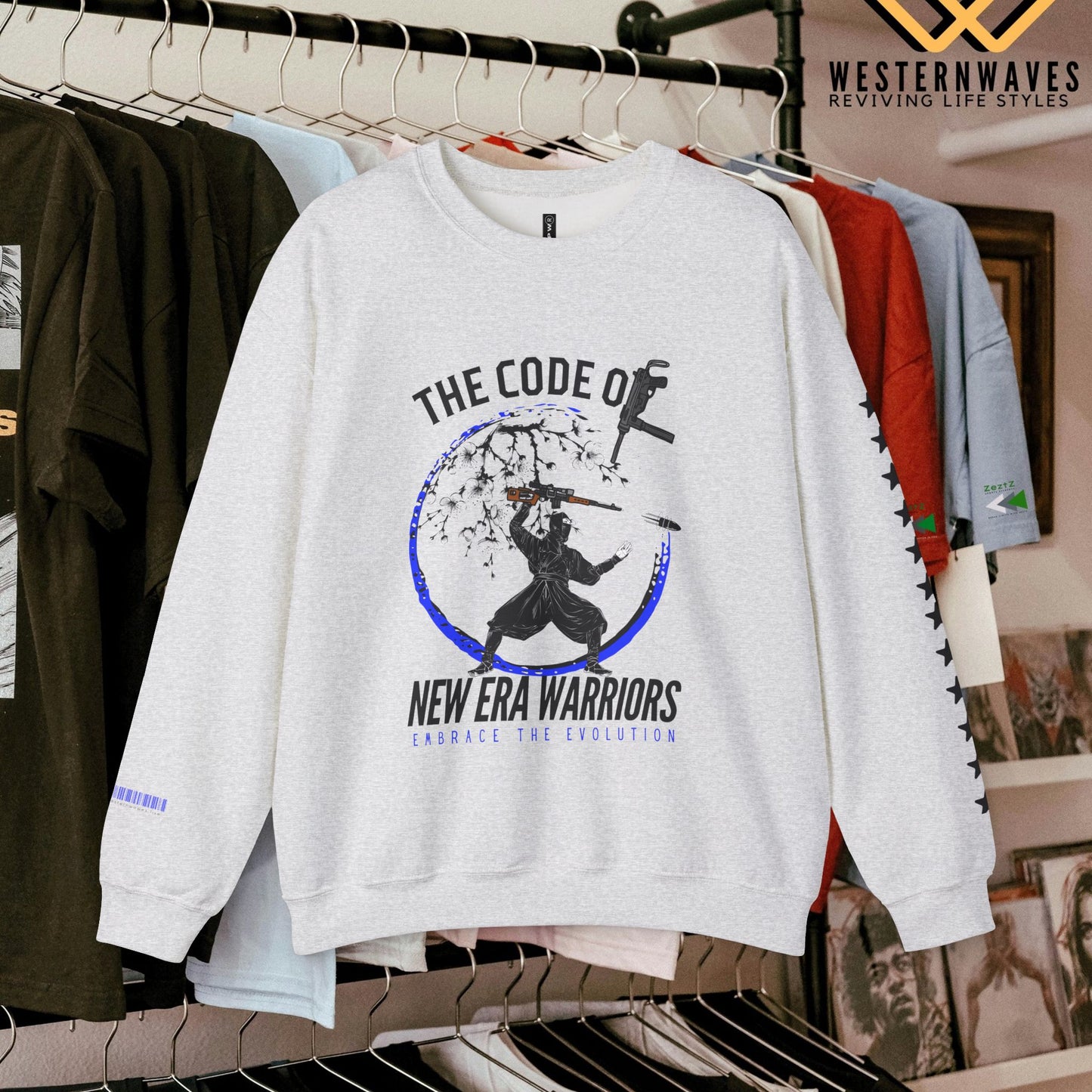 Unisex Heavy Blend™ Crewneck Sweatshirt_ N3+ Series UHBCSS PT2WV010_ Limited Edition Timeless Style by WesternWaves:
