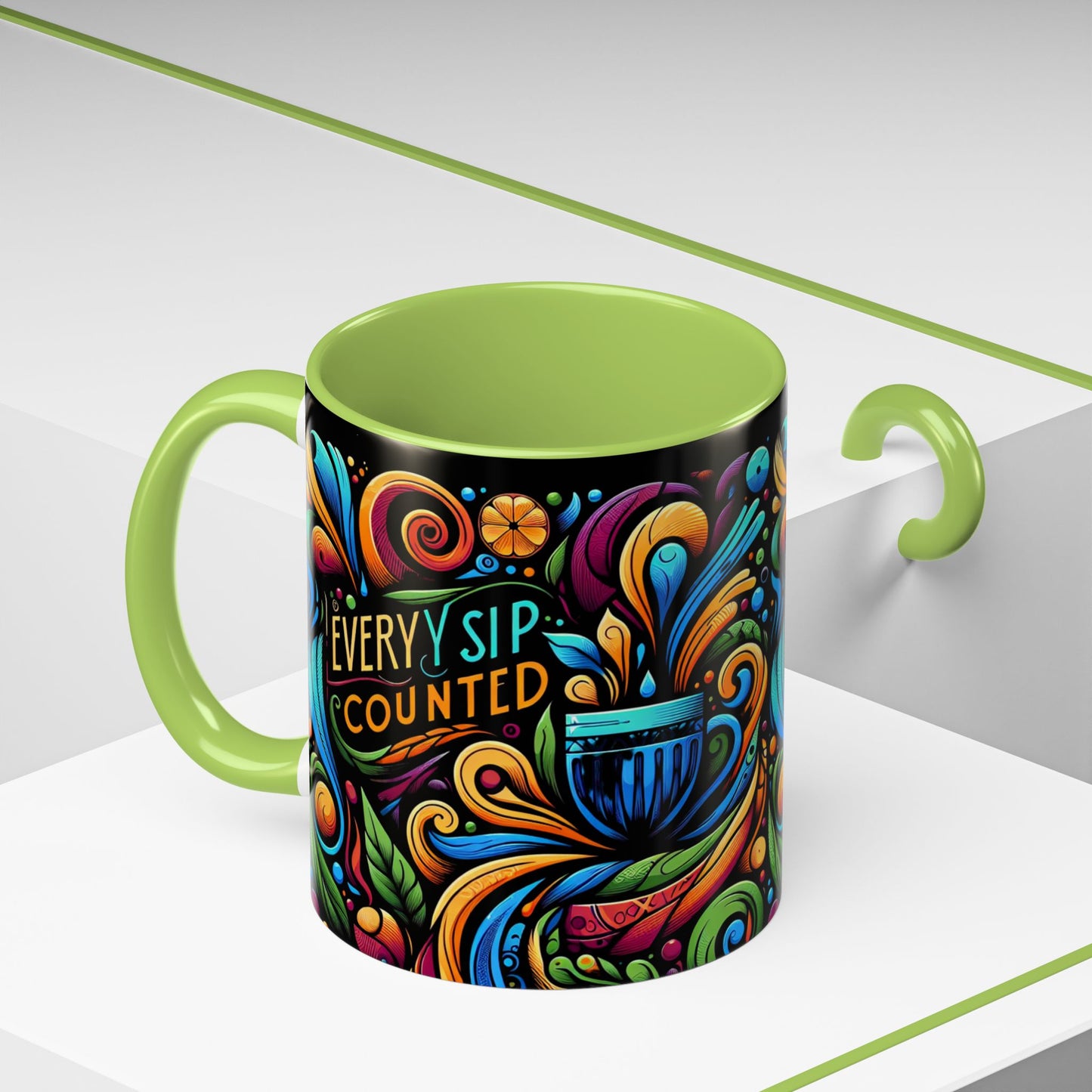 Accent Coffee Mug 11_ N3* Series ACM11OZ PT2WW022_ Limited Edition Perfect Blend of Style by WesternWaves:
