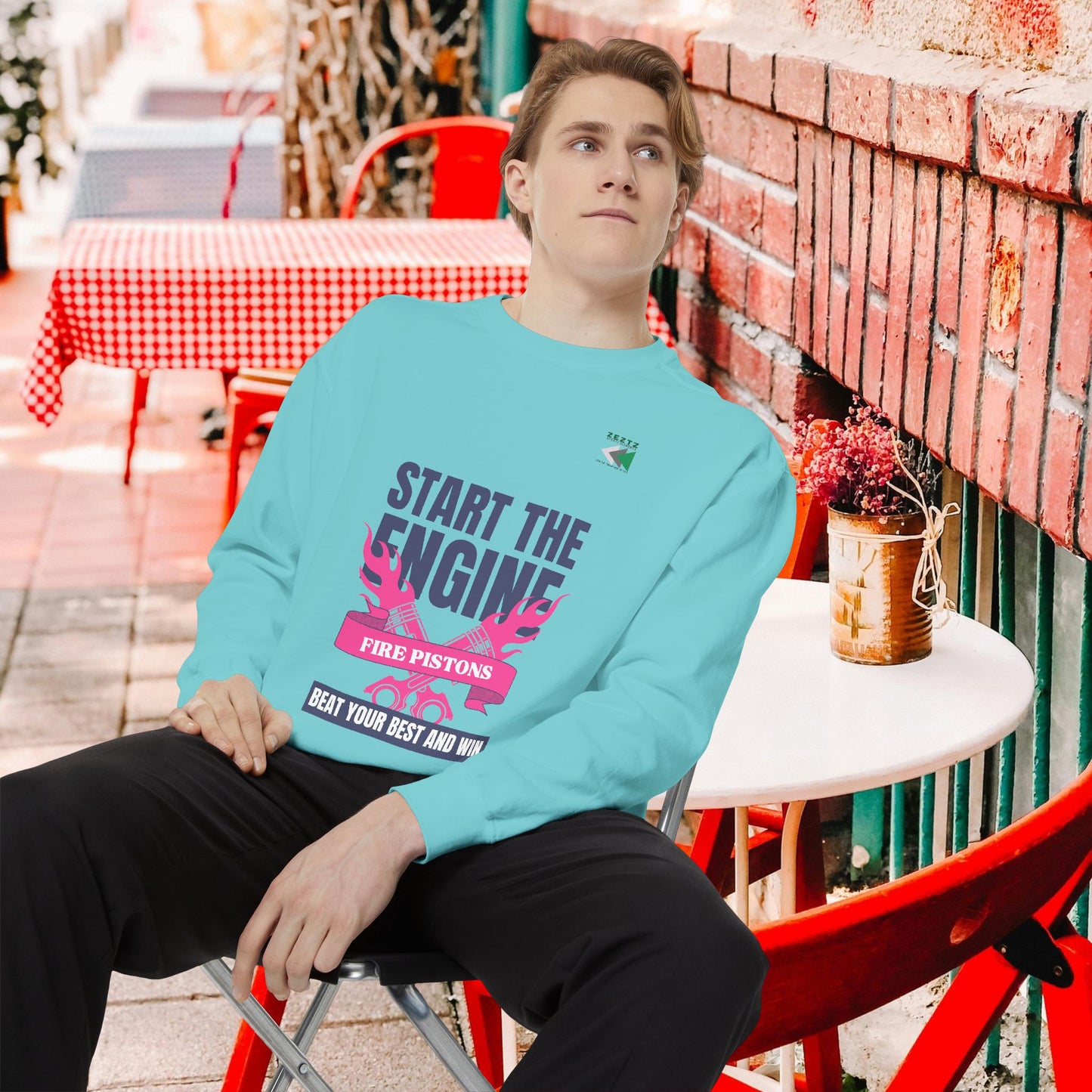 Unisex Garment-Dyed Sweatshirt_ N2 Series USGDSS PT2WW002_ Limited Edition Masterpiece of ‘ZeztZ’ Sports Brand _ Luxury & Casual Comfort by WesternWaves: