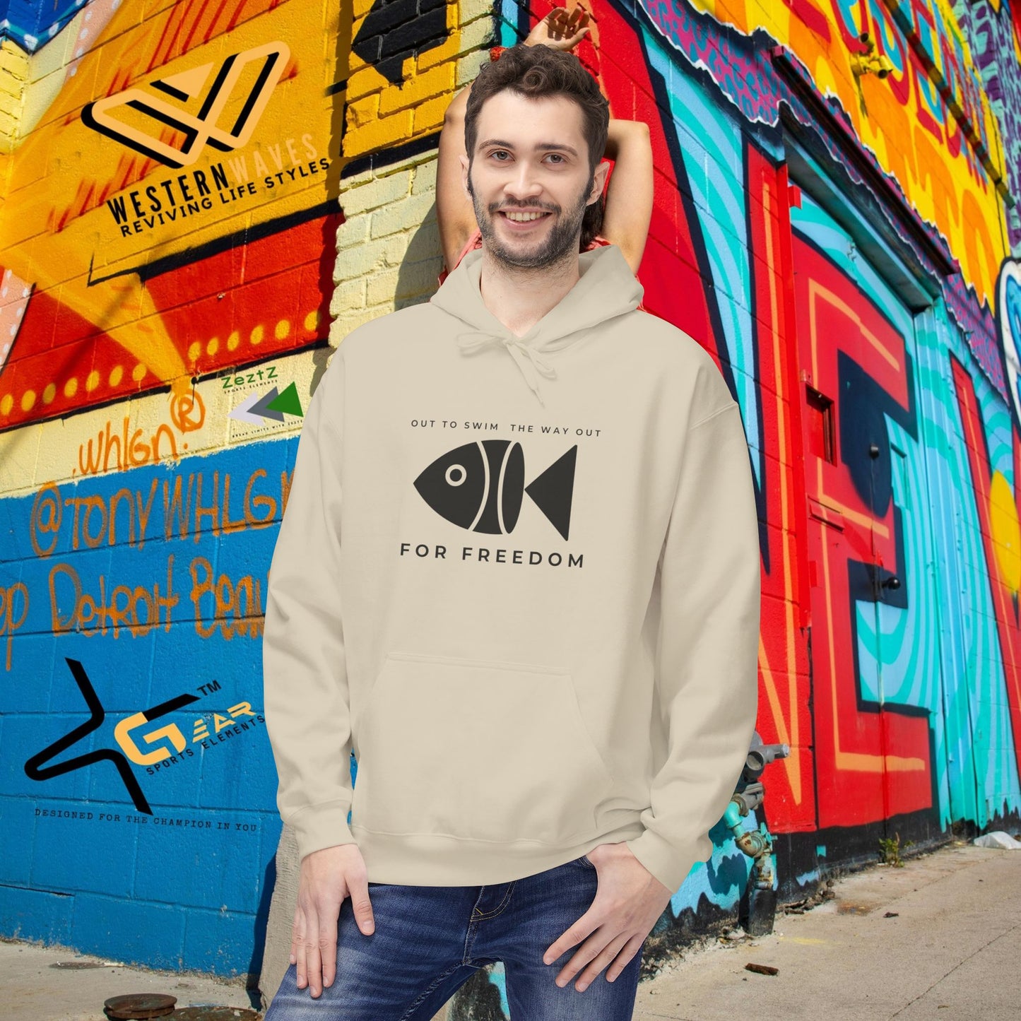 Unisex Midweight Softstyle Fleece Hoodie_ N3+ Series USMWXXFH PI2WW001_ Limited Edition by WesternWaves: