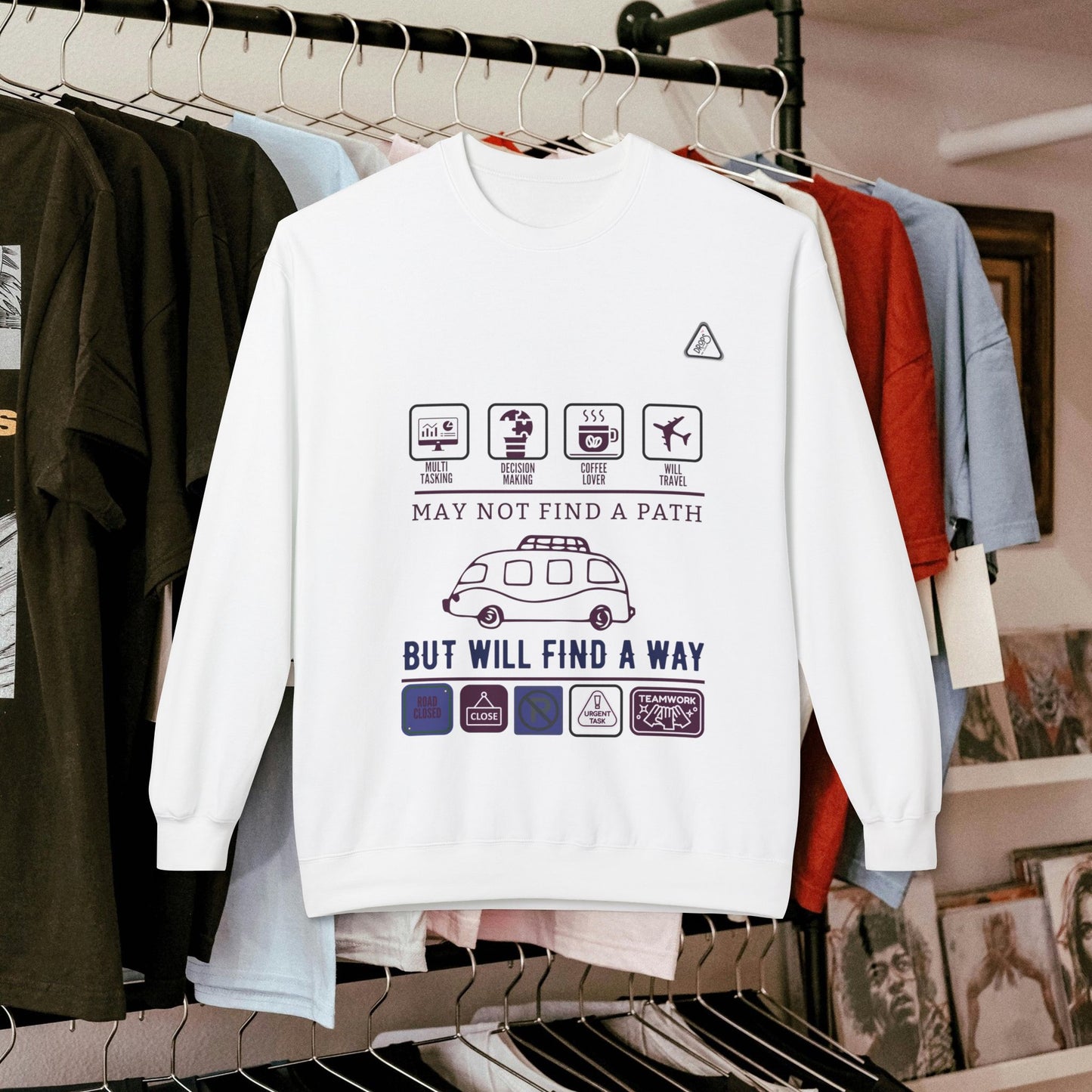 Inspirational Travel Crewneck Sweatshirt - 'May Not Find a Path, But Will Find a Way'_ 02 May 2025_ 001