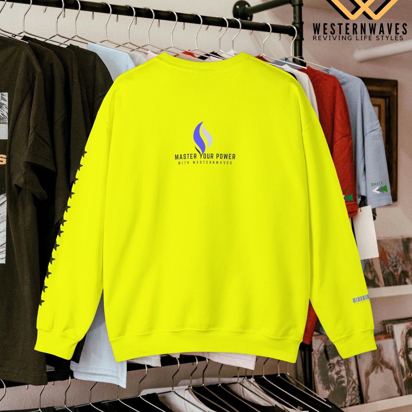Unisex Heavy Blend™ Crewneck Sweatshirt_ N3+ Series UHBCSS PT2WV010_ Limited Edition Timeless Style by WesternWaves: