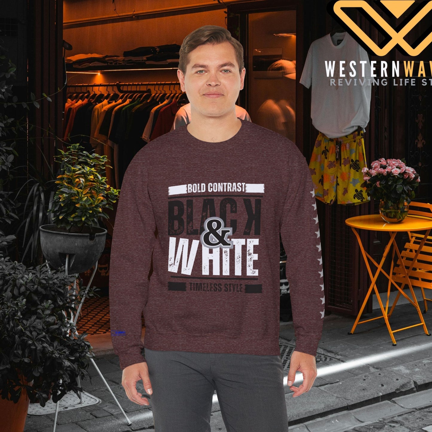 Unisex Heavy Blend™ Crewneck Sweatshirt_ N+ Series UHBCSS PT2WW028_ Limited Edition by WesternWaves: