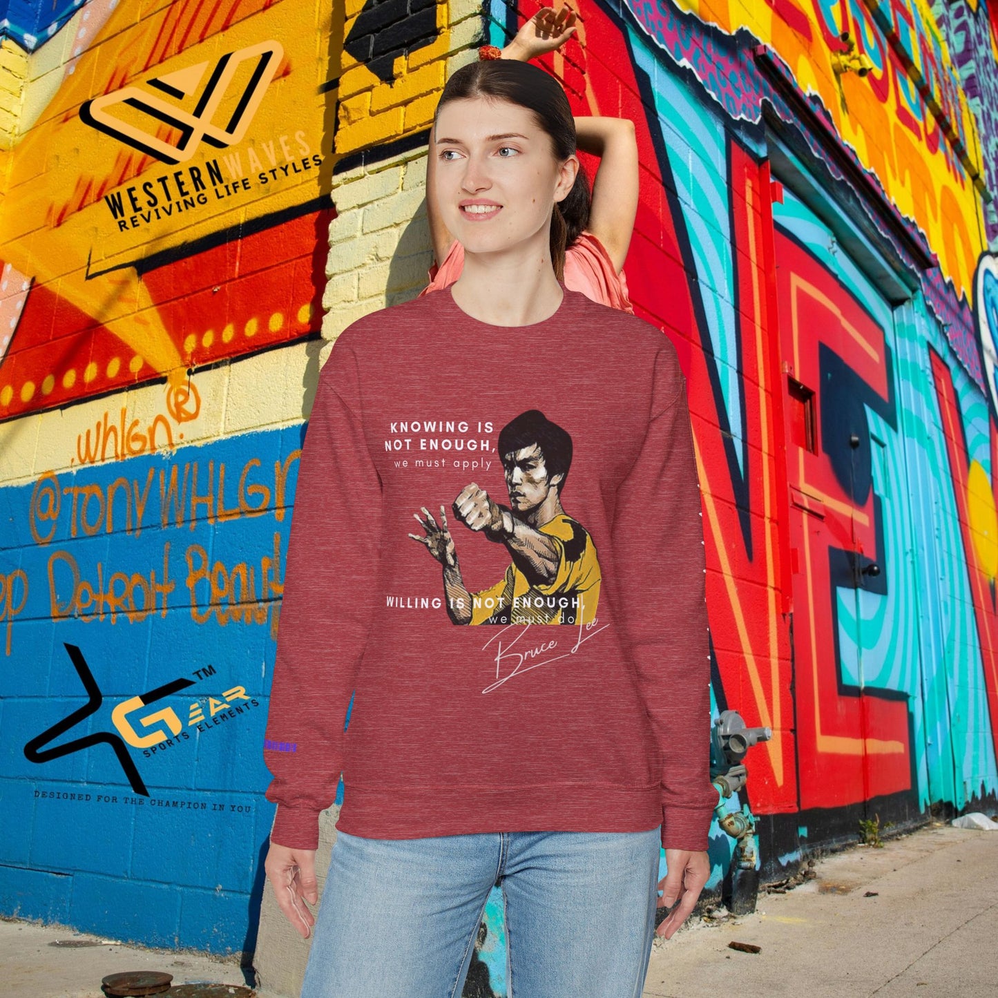 Unisex Heavy Blend™ Crewneck Sweatshirt_ N2+ Sports Series UHBCSS PT2WW008_ Limited Edition ‘Zeztz’ Brand Sports Elements by WesternWaves: