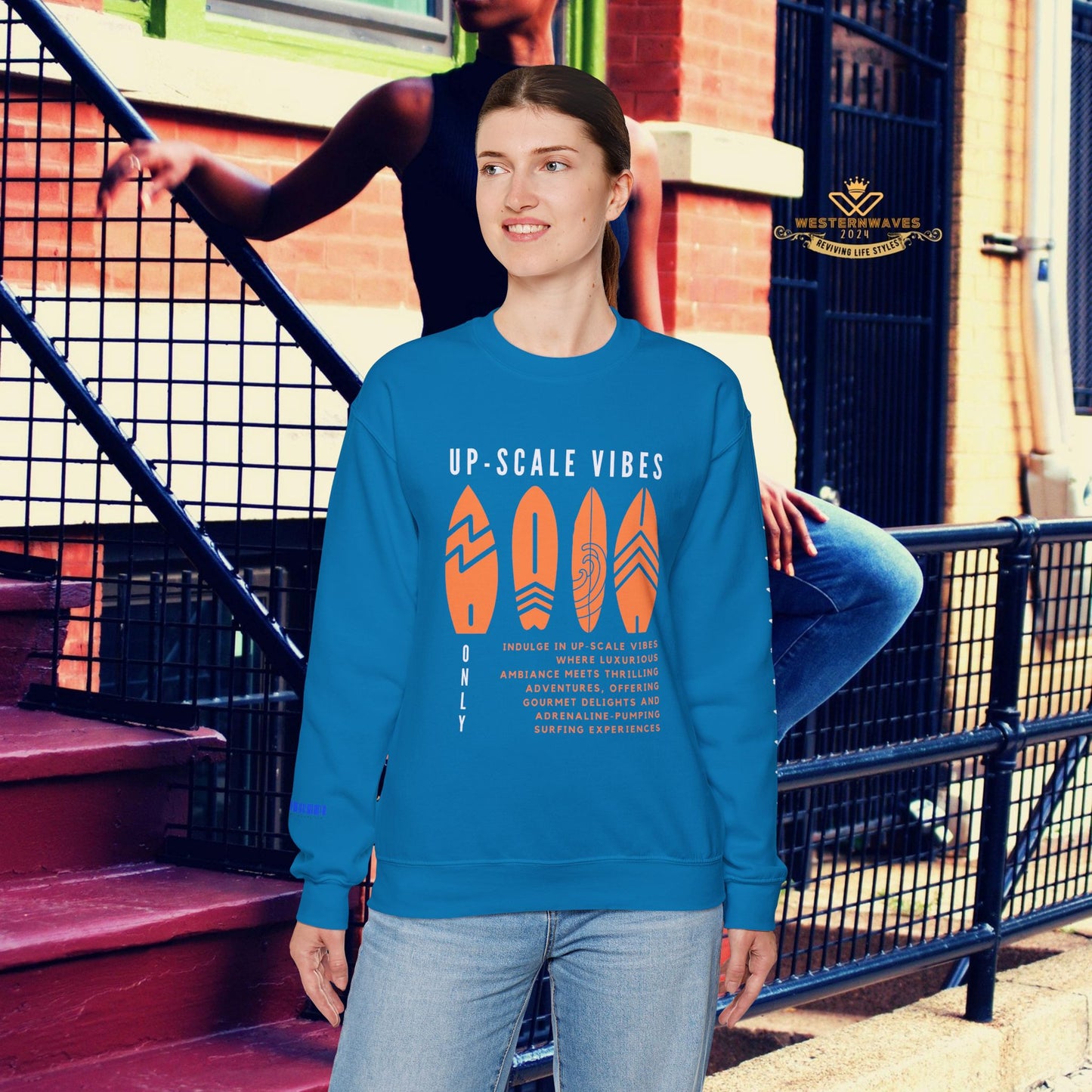 Unisex Heavy Blend™ Crewneck Sweatshirt_ N3+ Series UHBCSS PT2WW009_ Limited Edition Pure Luxury by WesternWaves: