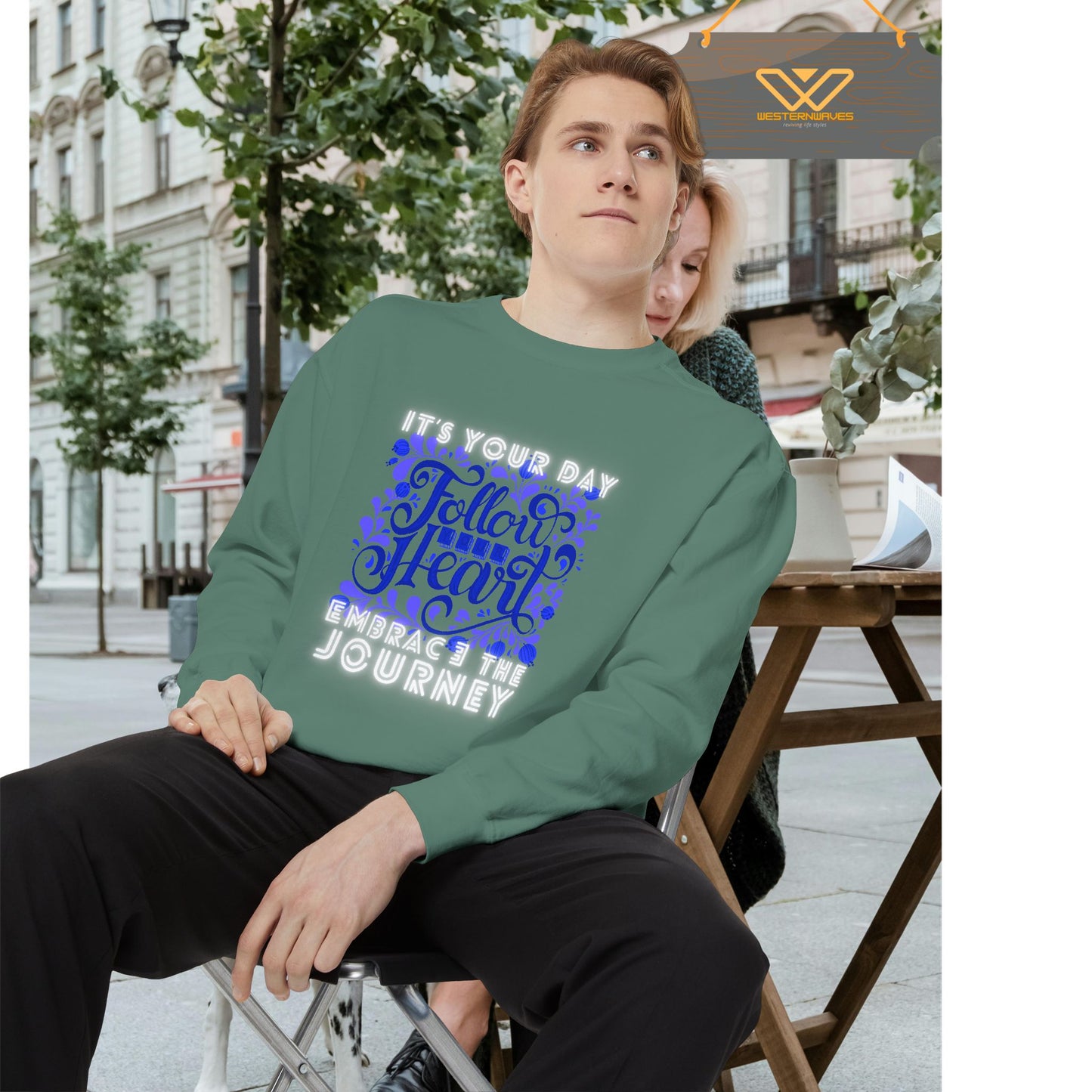 Unisex Garment-Dyed Sweatshirt_ N3+ Series UGDSS PT2WW002_ Limited Edition by WesternWaves_